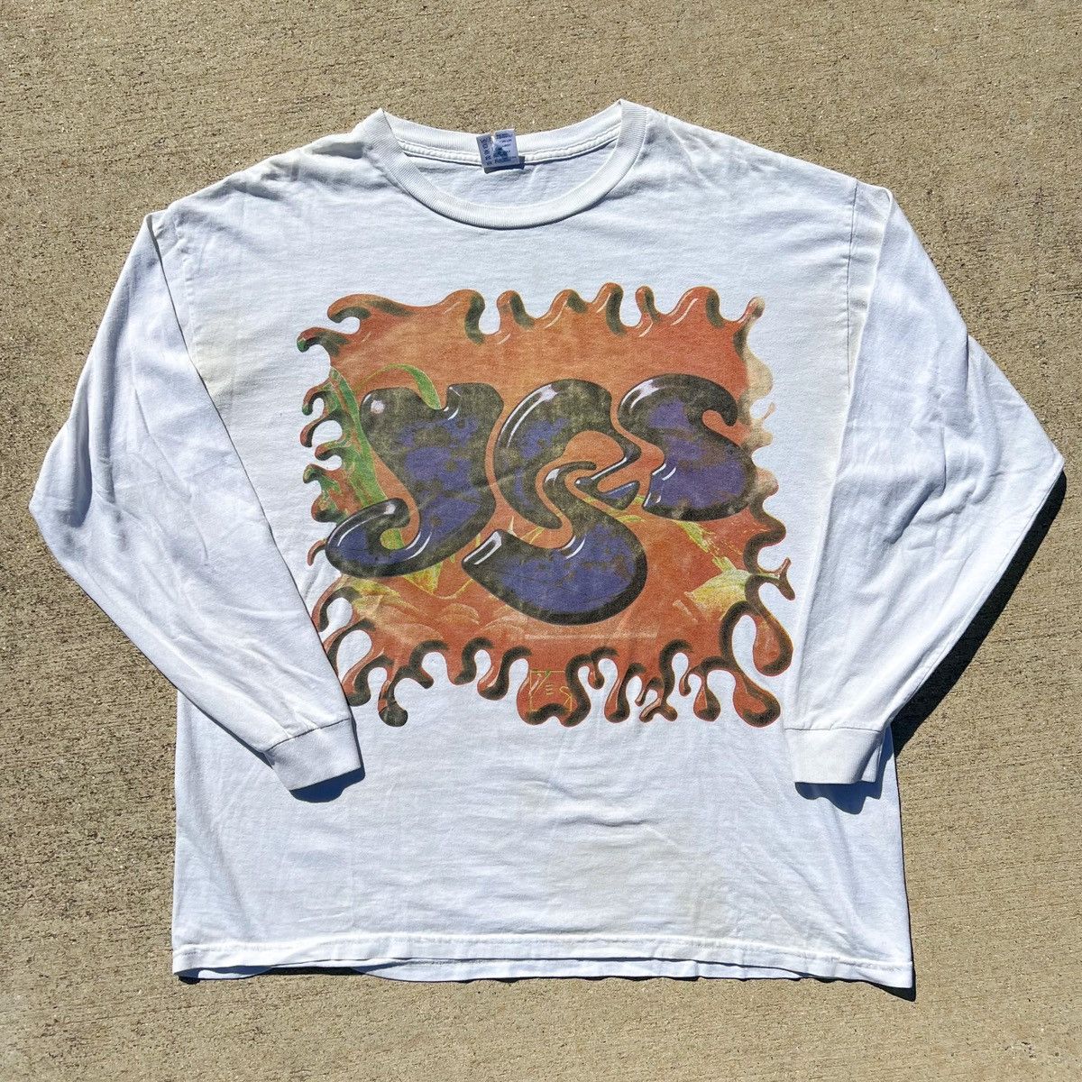 Band Tees × Vintage Vintage 1997 YES Faded Band Tour Longsleeve Shirt Size US XL / EU 56 / 4 - 1 Thumbnail