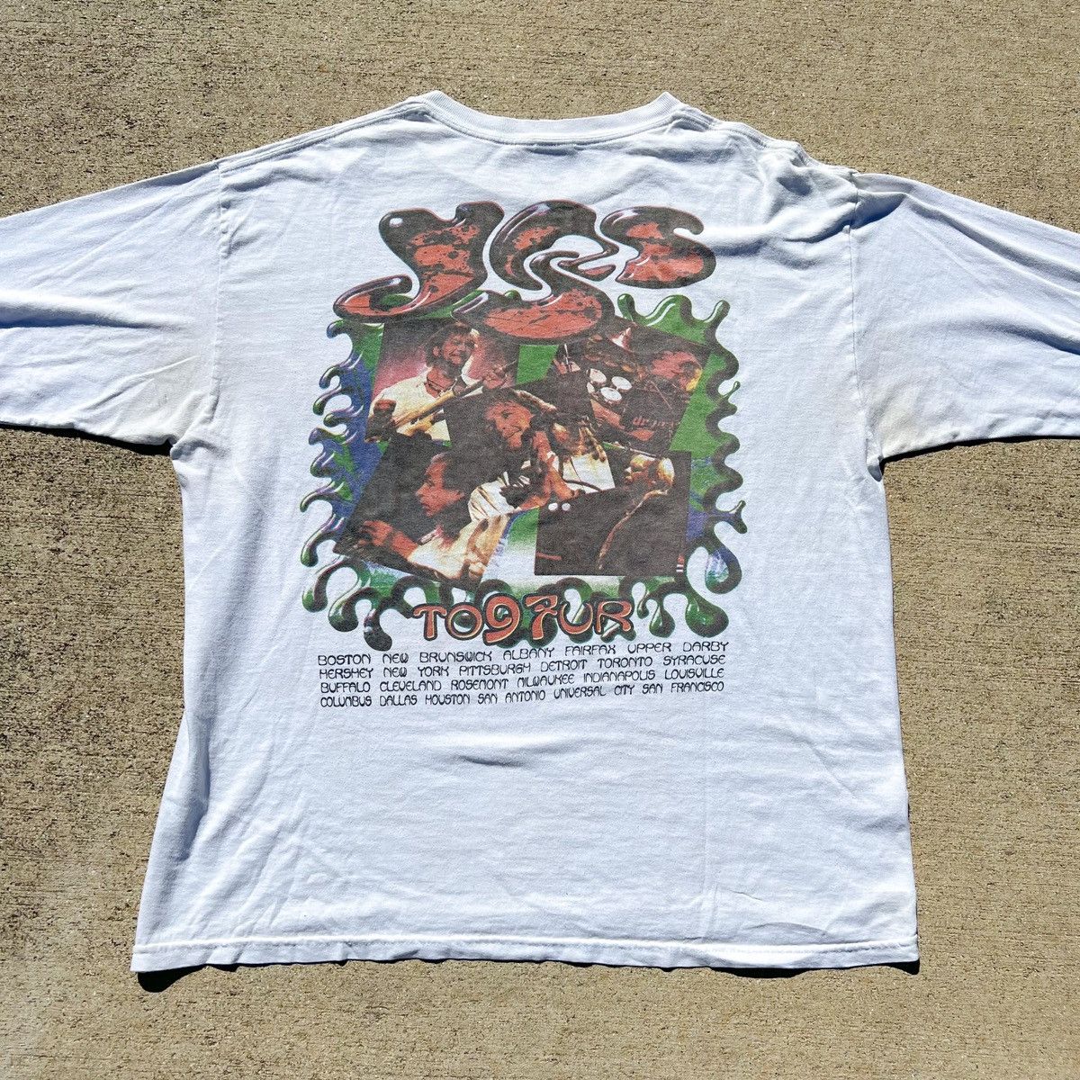 Band Tees × Vintage Vintage 1997 YES Faded Band Tour Longsleeve Shirt Size US XL / EU 56 / 4 - 2 Thumbnail
