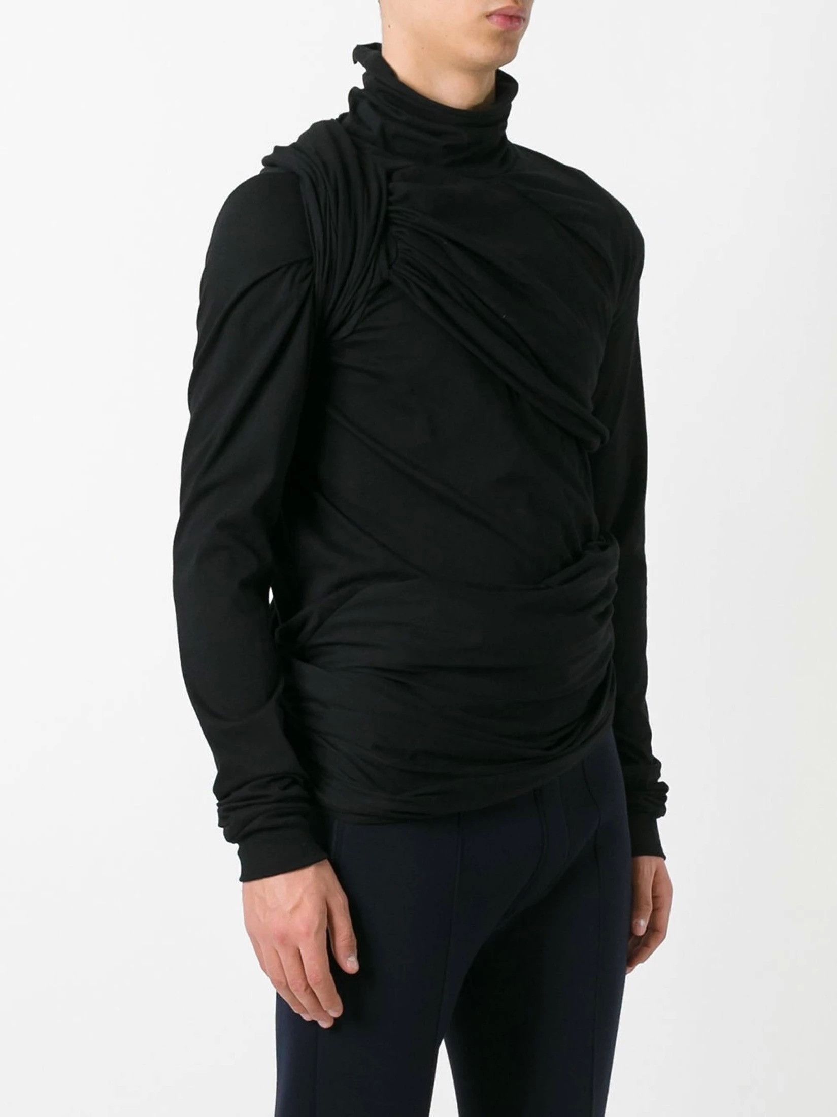 Slim Fit Walrus Draped Wrapped Simple France Shirt SS17