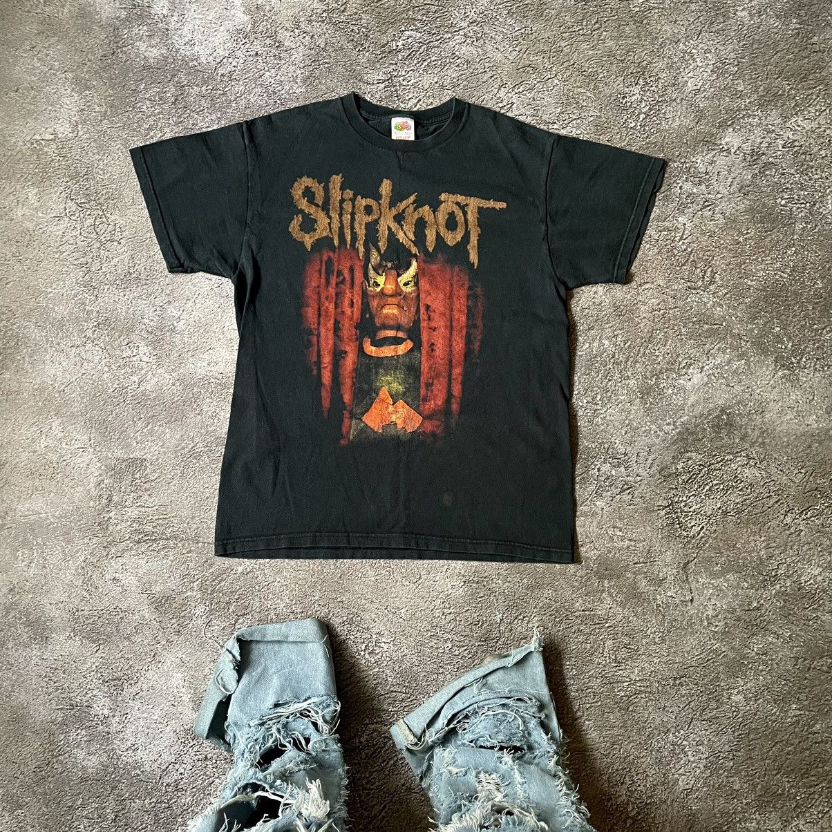 Vintage Vintage Y2K Slipknot Band Graphic Tee Faded Black Gorpcore M Size US M / EU 48-50 / 2 - 1 Thumbnail
