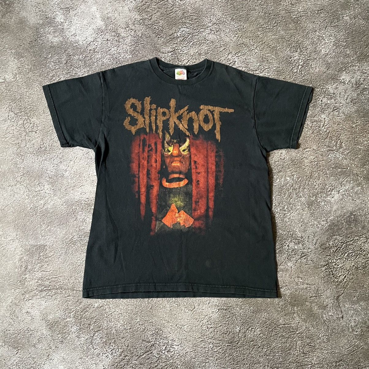 Vintage Vintage Y2K Slipknot Band Graphic Tee Faded Black Gorpcore M Size US M / EU 48-50 / 2 - 3 Thumbnail