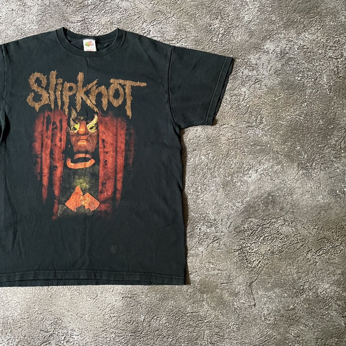Vintage Vintage Y2K Slipknot Band Graphic Tee Faded Black Gorpcore M Size US M / EU 48-50 / 2 - 2 Thumbnail