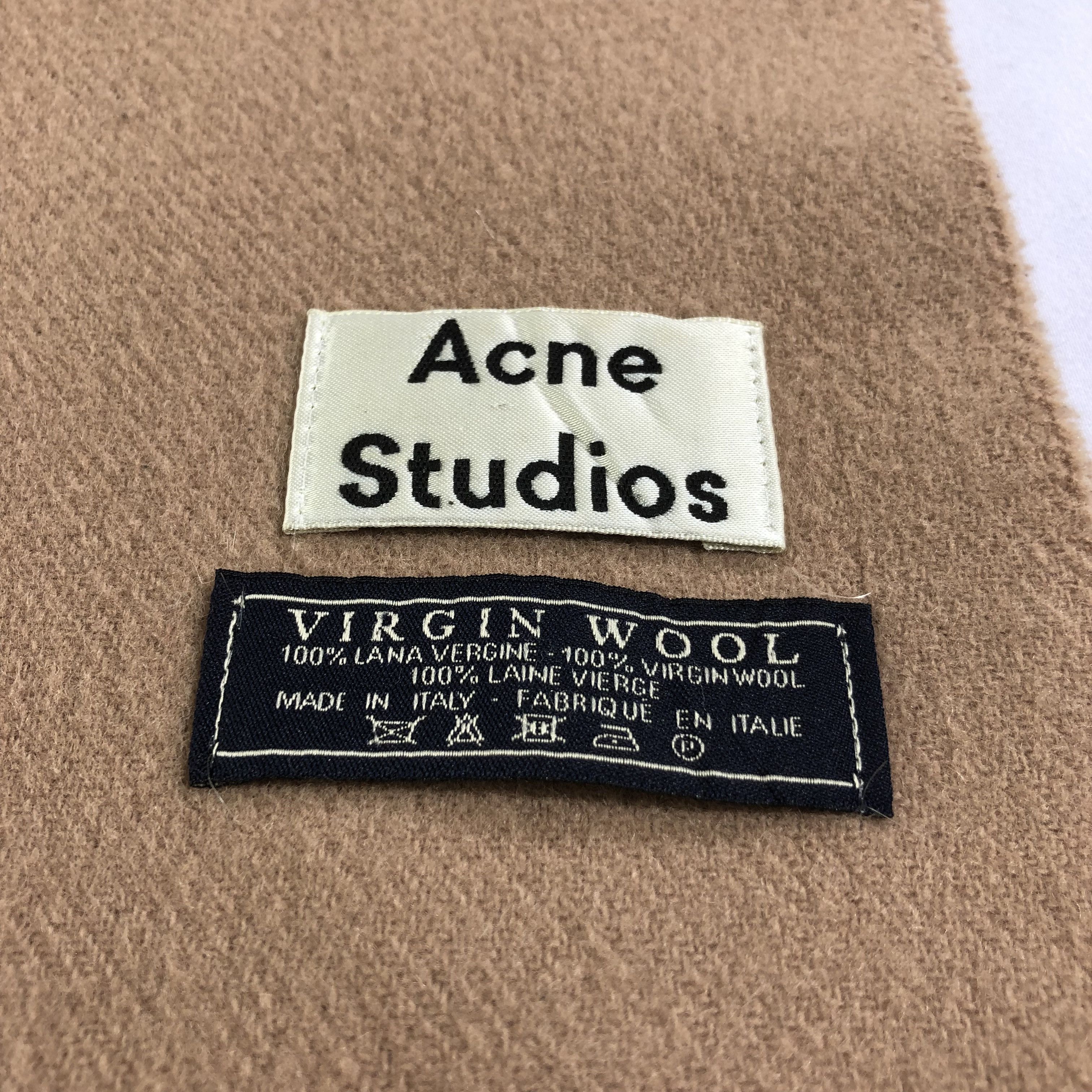 Acne Studios Acne Studios Plain Brown Oversized Wool Scarf Muffler V1428 Size ONE SIZE - 4 Thumbnail
