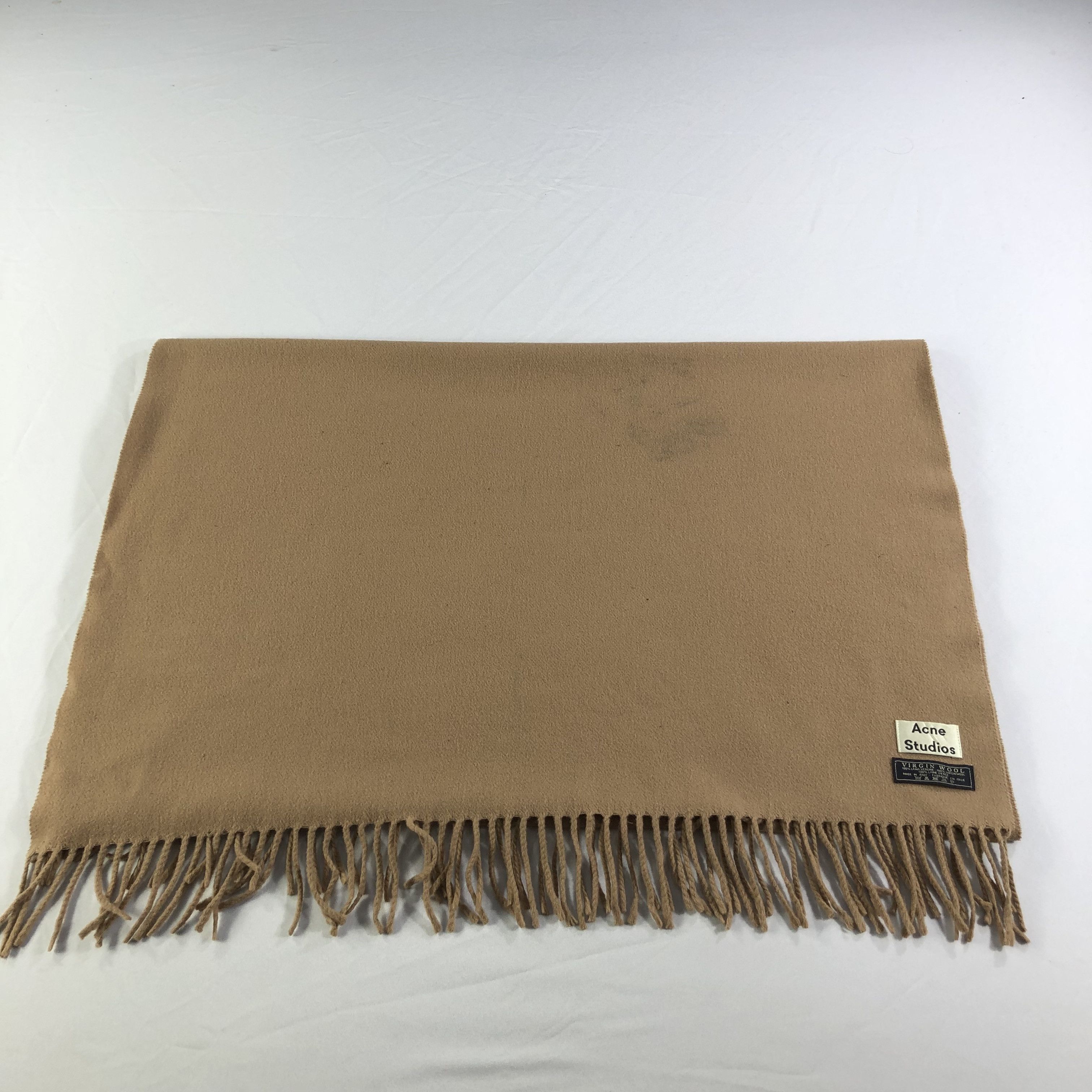 Acne Studios Acne Studios Plain Brown Oversized Wool Scarf Muffler V1428 Size ONE SIZE - 2 Thumbnail
