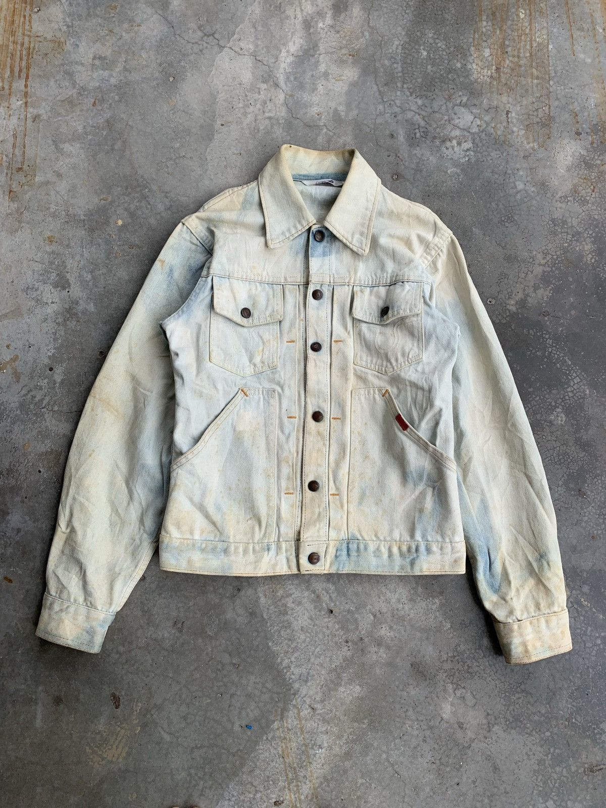 Vintage Vintage 80s Big Smith Union Made Thrashed Denim Jacket Size US S / EU 44-46 / 1 - 1 Thumbnail