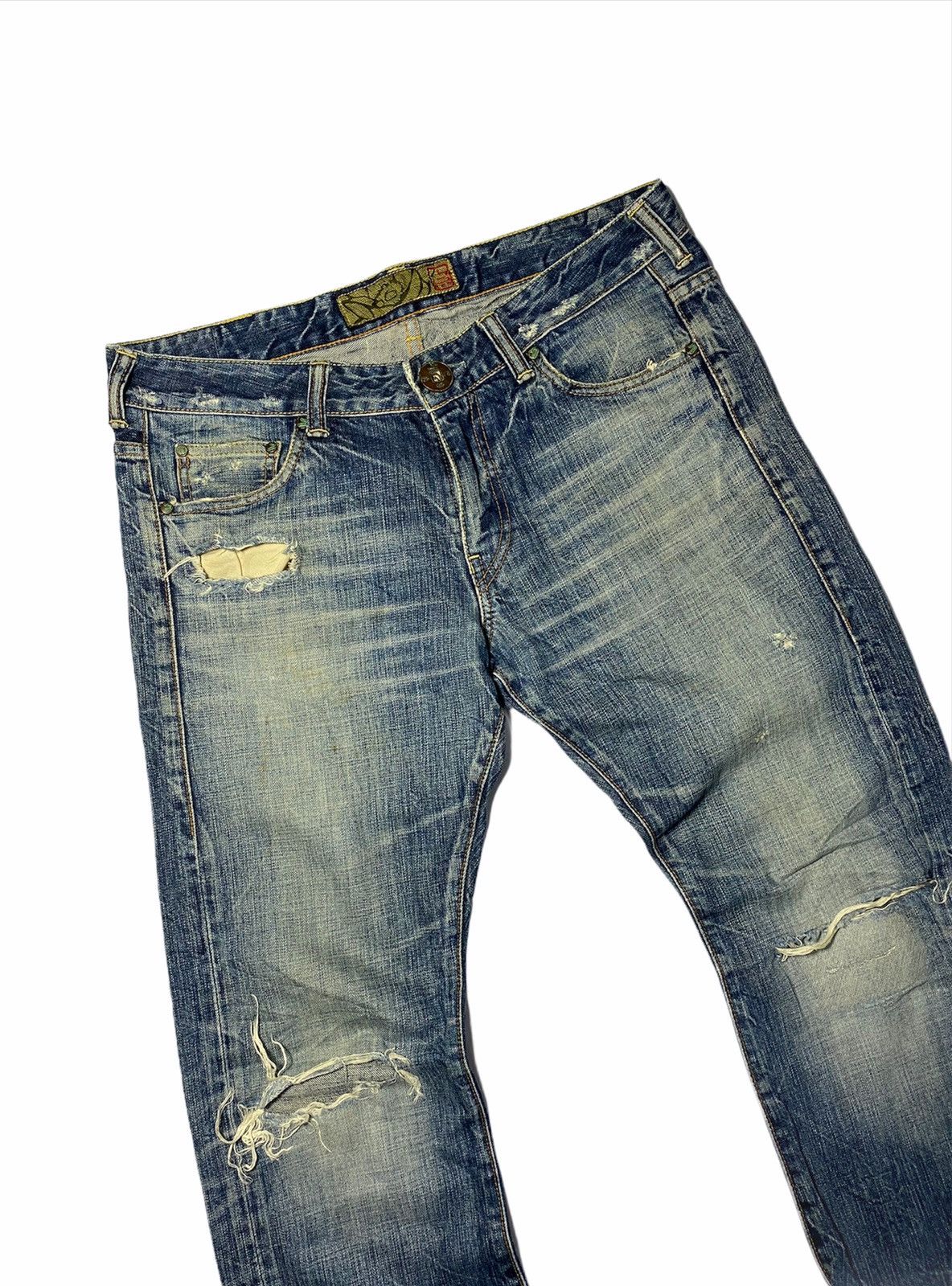 Japanese Brand Japan Brand Zen Clothing Japan Distressed Denim Size US 35 - 1 Thumbnail