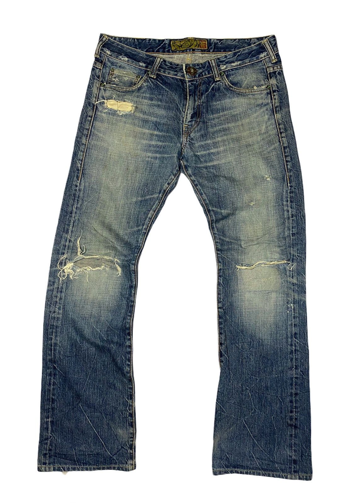 Japanese Brand Japan Brand Zen Clothing Japan Distressed Denim Size US 35 - 2 Thumbnail