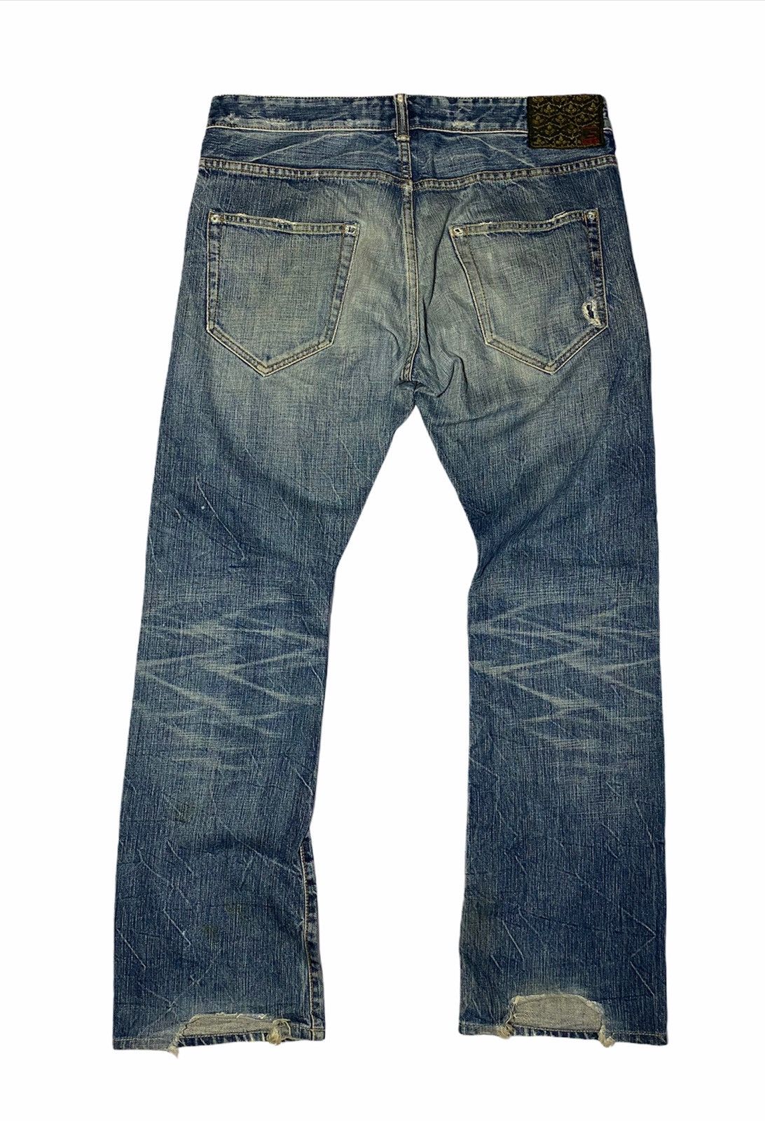 Japanese Brand Japan Brand Zen Clothing Japan Distressed Denim Size US 35 - 7 Thumbnail