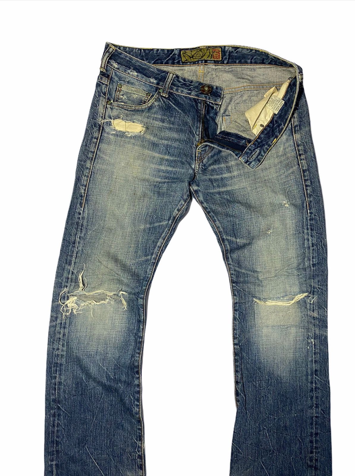 Japanese Brand Japan Brand Zen Clothing Japan Distressed Denim Size US 35 - 3 Thumbnail