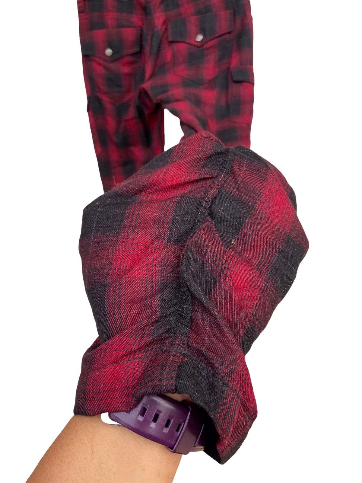 Japanese Brand RARE!! DOUBLE FOCUS SHADOW PLAID PANT Size US 30 / EU 46 - 7 Thumbnail