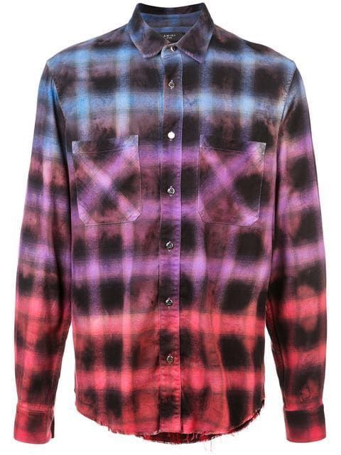 Amiri Amiri 😍 gradient flannel blue purple pink Size L Grail Size US L / EU 52-54 / 3 - 2 Thumbnail