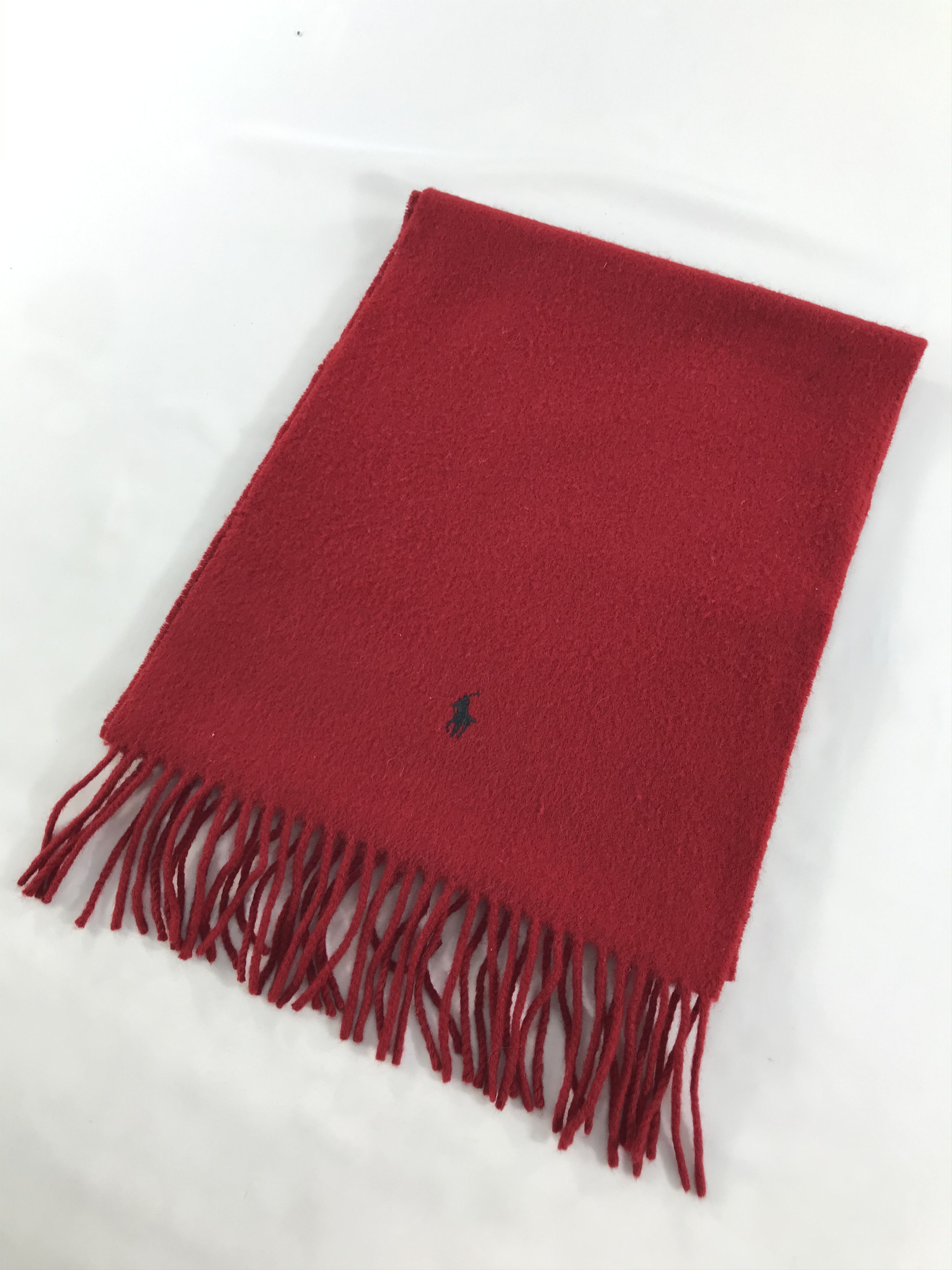 Polo Ralph Lauren Polo Ralph Lauren Red Wool Scarf Muffler V119 Size ONE SIZE - 3 Thumbnail