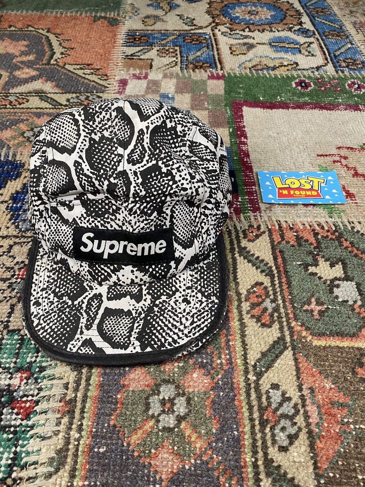 Supreme - Nylon Soft Bill Snake Camp Cap（SUPREME CAMP CAP