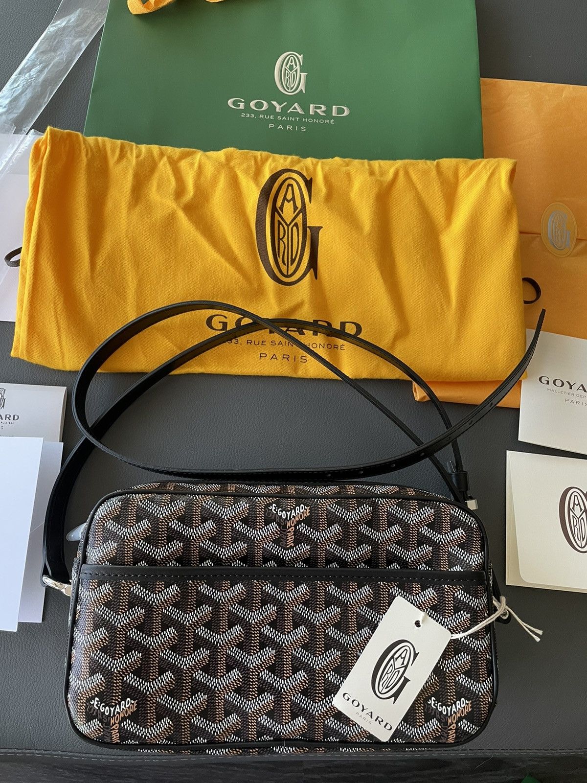 image of Goyard Iconic Limited Cap Vert Crossbody Camera Bag in Black, Men's