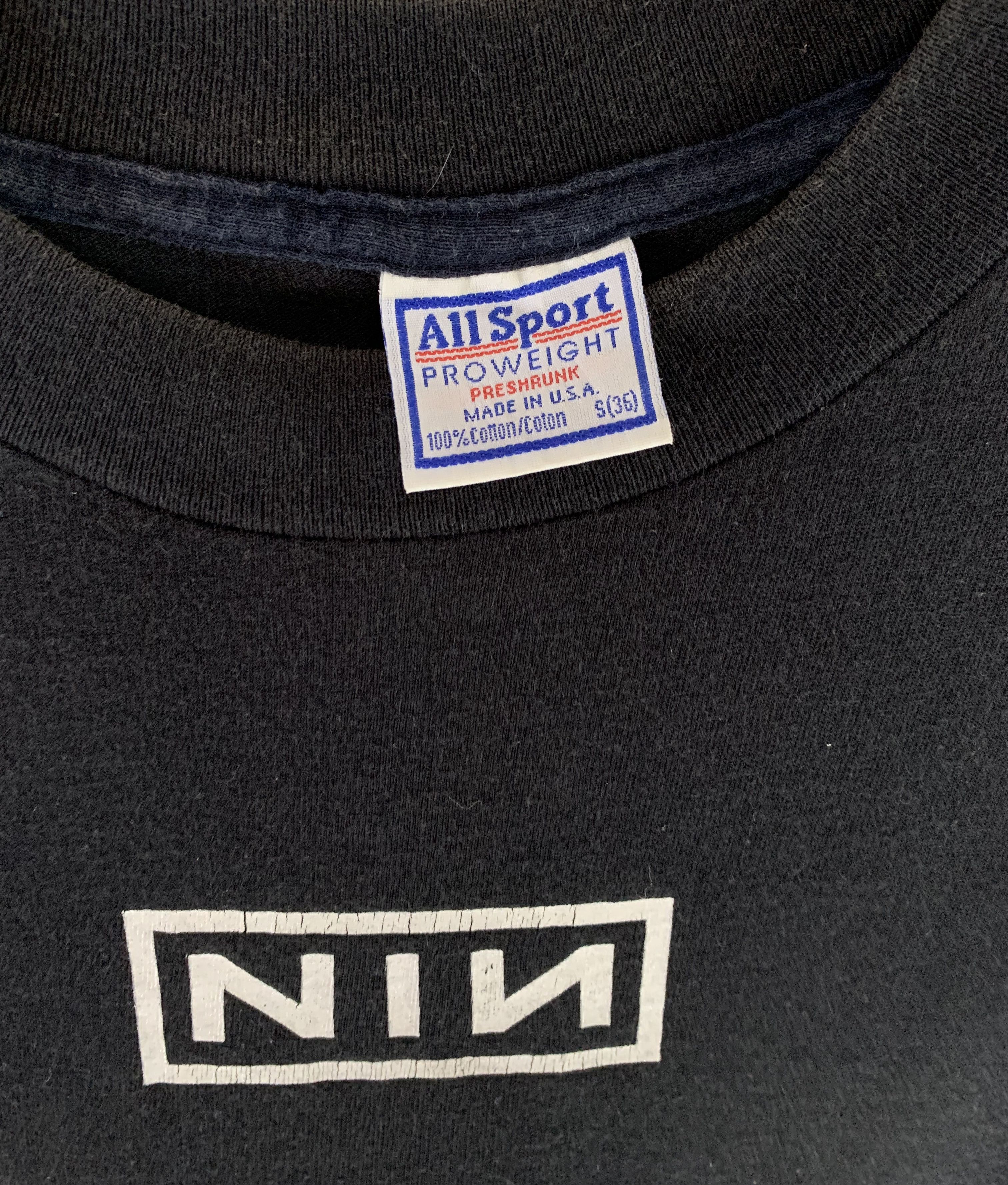 Band Tees × Vintage Nine inch nails NIN spellout bogo vtg 90s tee Size US S / EU 44-46 / 1 - 7 Thumbnail