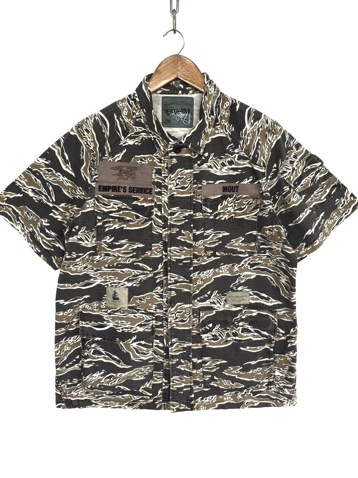 Wtaps SS02 Tiger Stripe Military Shirt Size US L / EU 52-54 / 3 - 1 Thumbnail