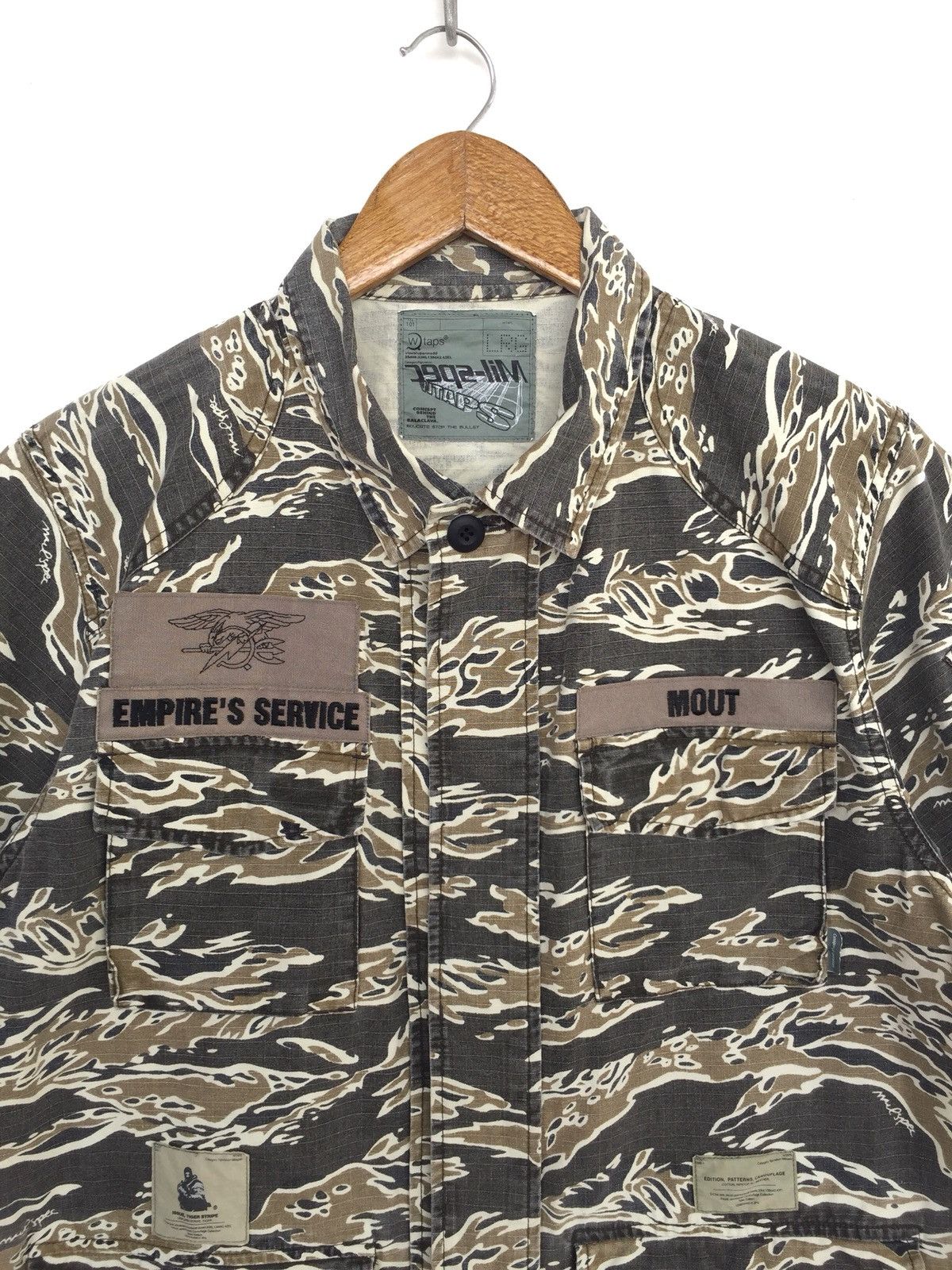 Wtaps SS02 Tiger Stripe Military Shirt Size US L / EU 52-54 / 3 - 5 Thumbnail