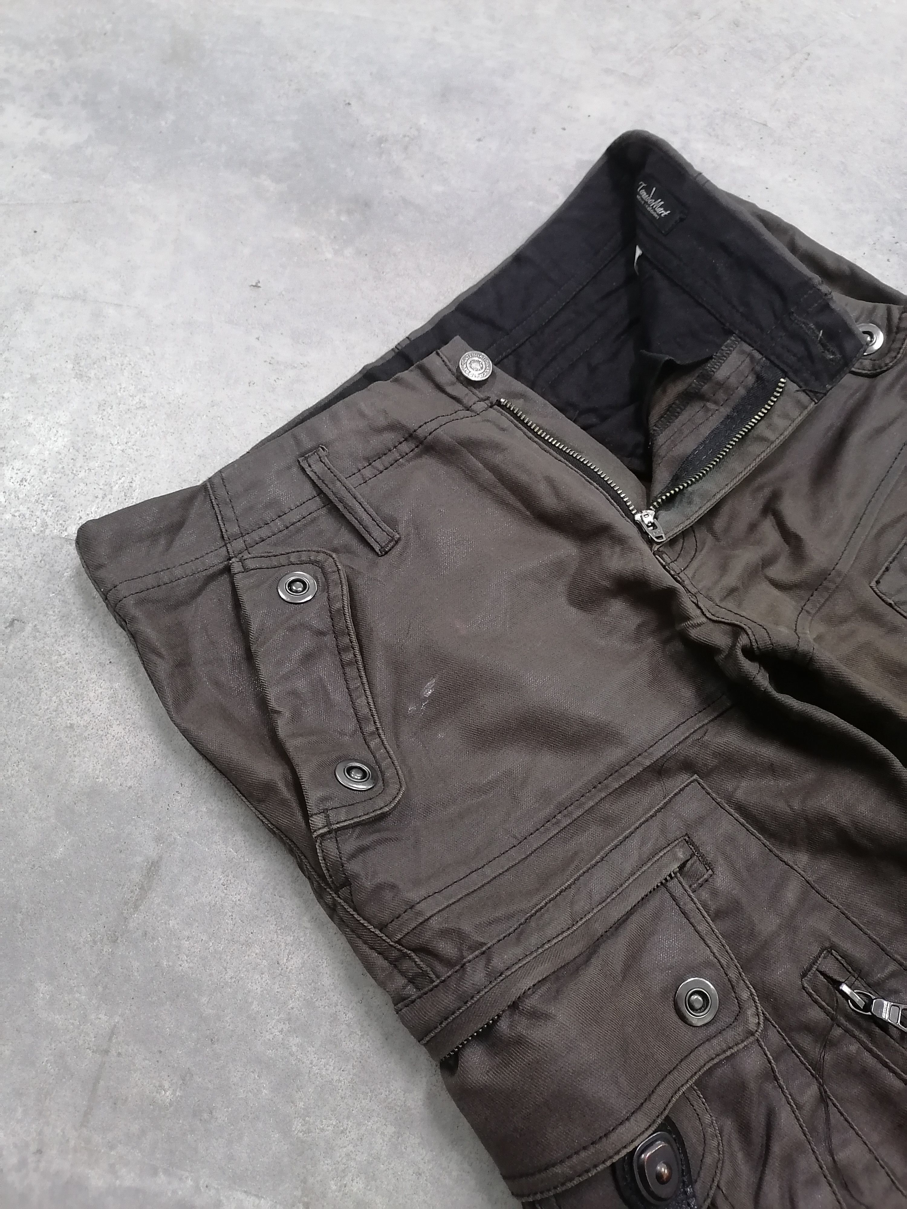 Tornado Mart Tornado Mart Japan Utility Cargo Waxed Flare Pants Size US 30 / EU 46 - 7 Thumbnail