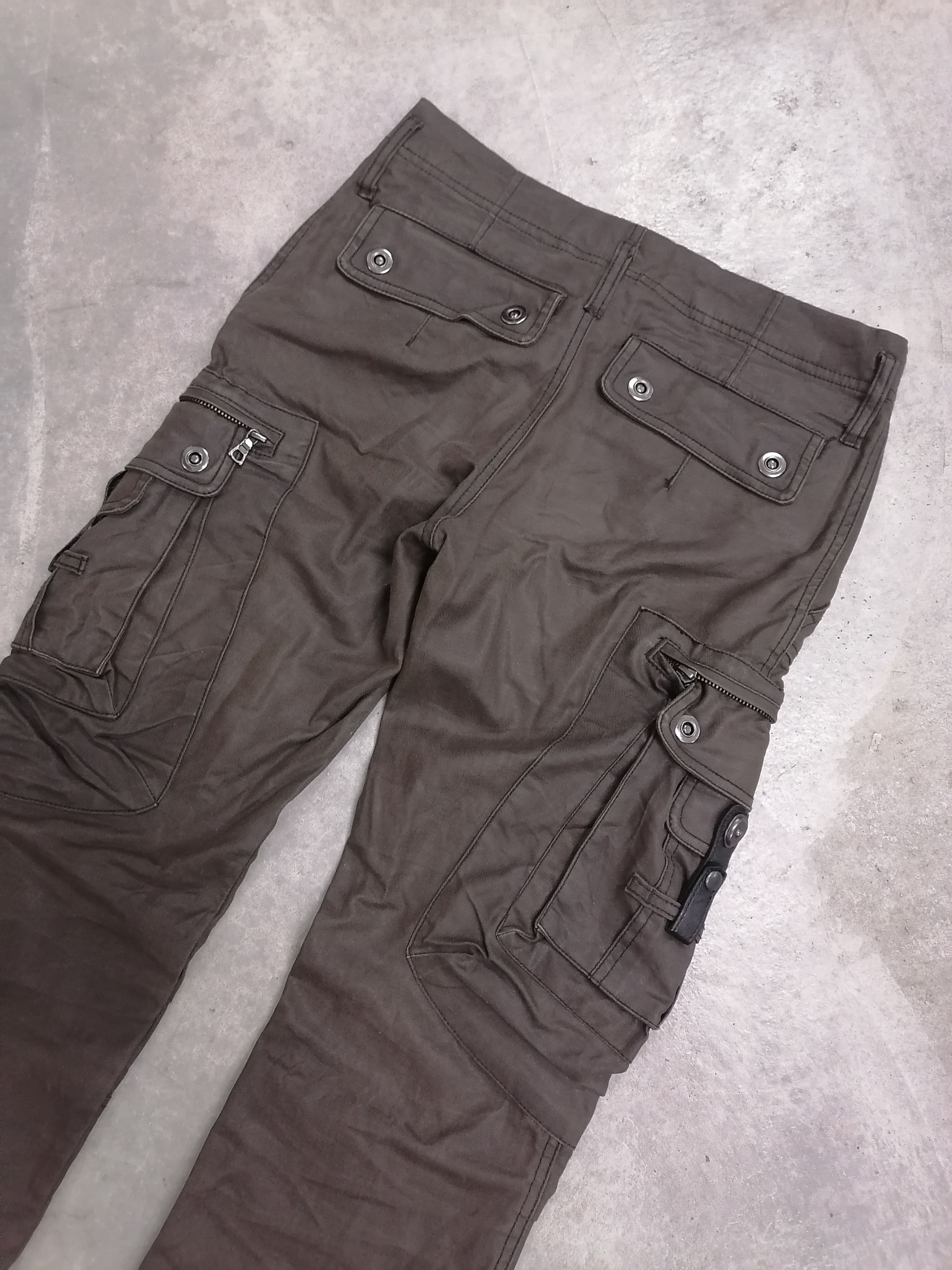 Tornado Mart Tornado Mart Japan Utility Cargo Waxed Flare Pants Size US 30 / EU 46 - 10 Thumbnail