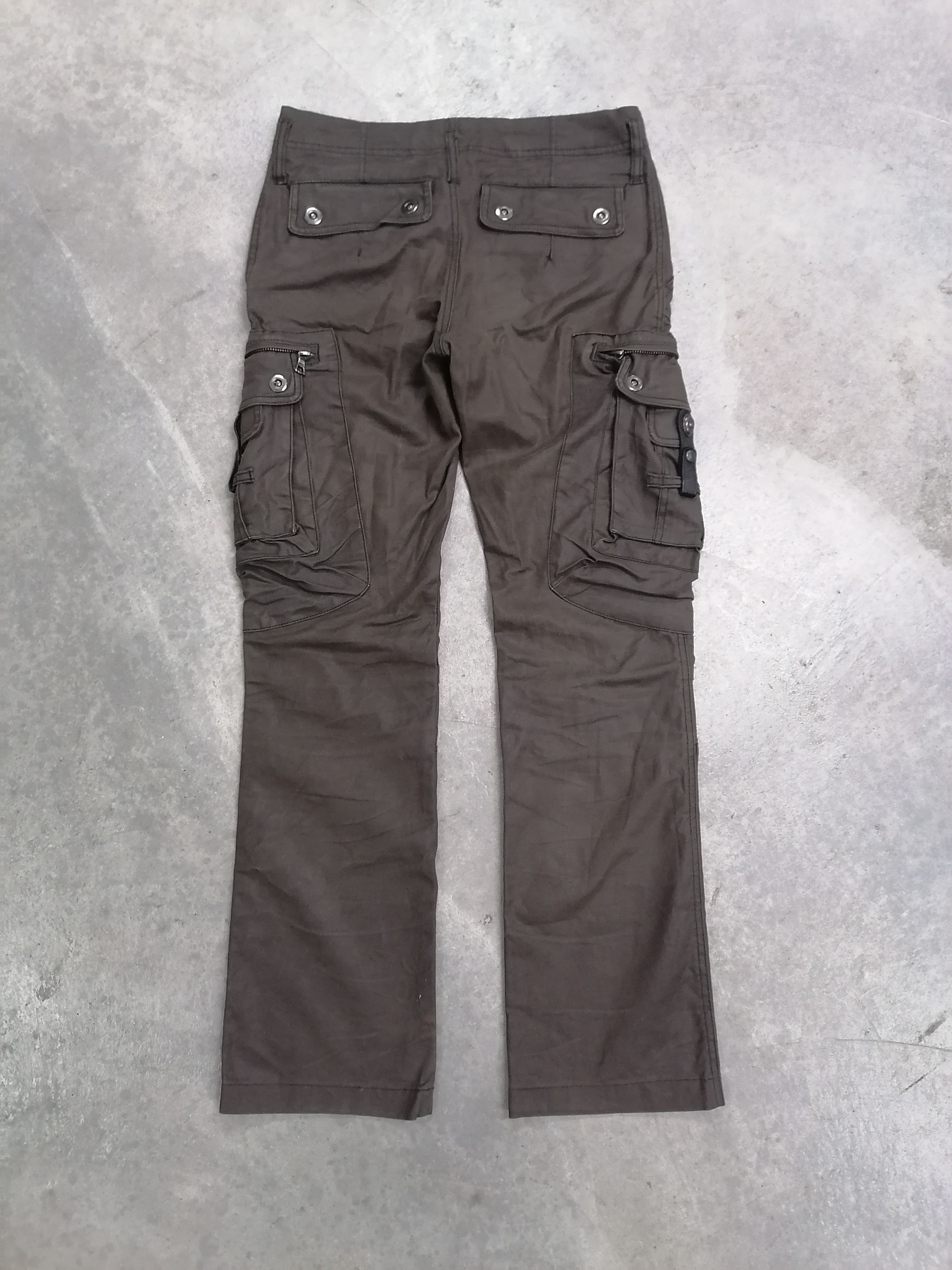 Tornado Mart Tornado Mart Japan Utility Cargo Waxed Flare Pants Size US 30 / EU 46 - 9 Thumbnail
