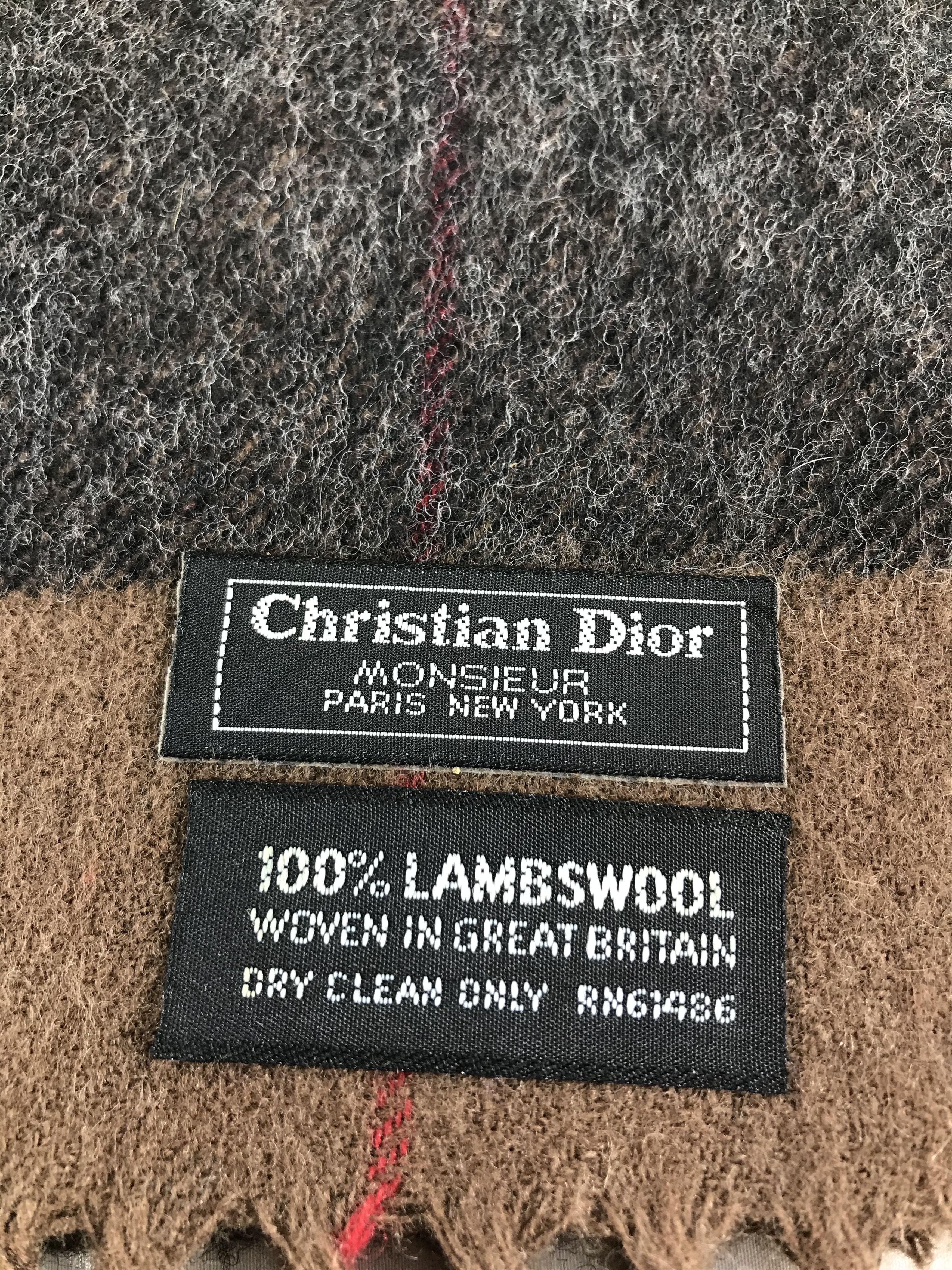 Christian Dior Monsieur Christian Dior Wool Scarf Muffler V395 Size ONE SIZE - 4 Thumbnail
