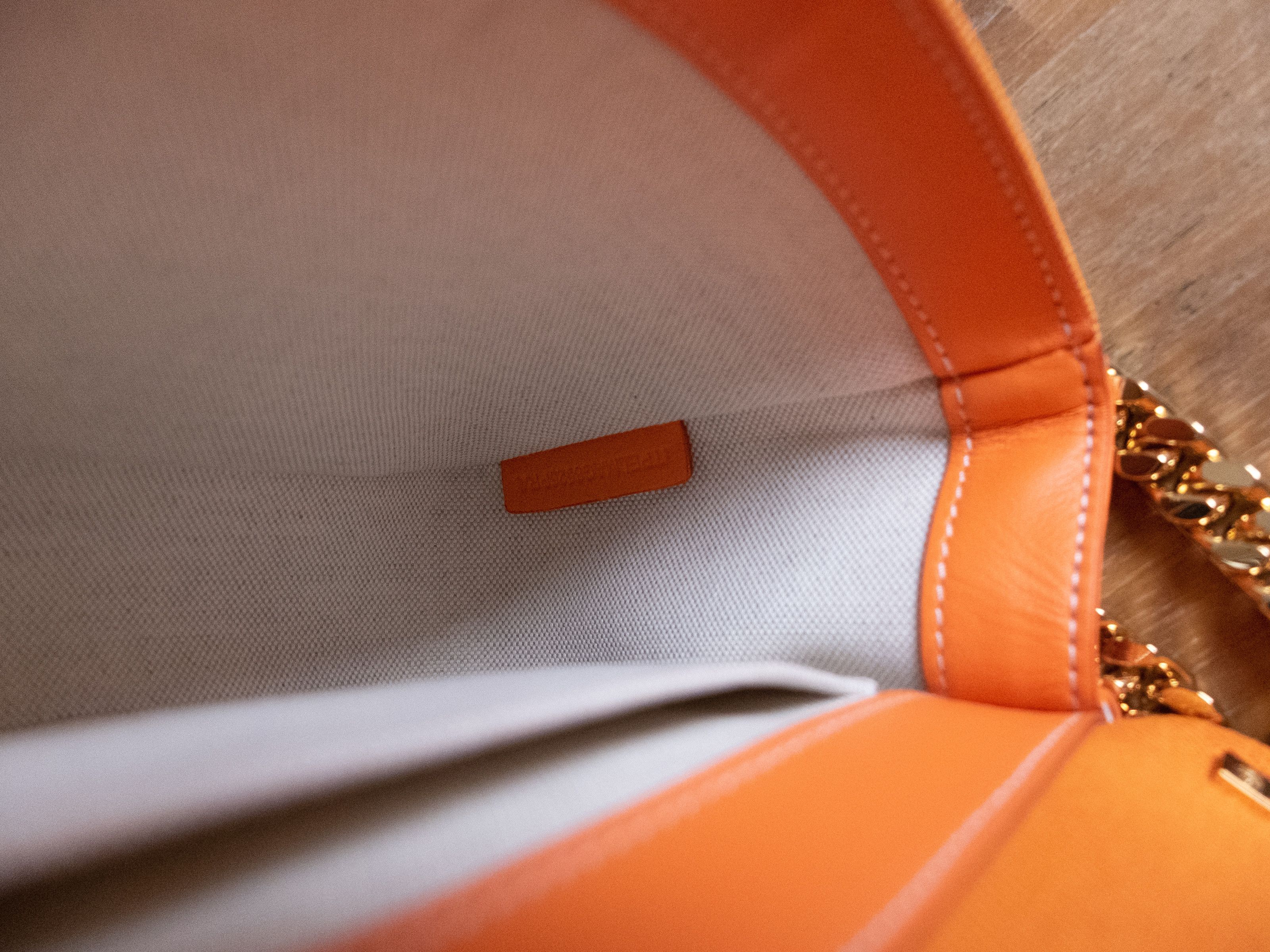 Burberry BURBERRY Lola Horseferry orange canvas chain shoulder bag Size ONE SIZE - 13 Thumbnail