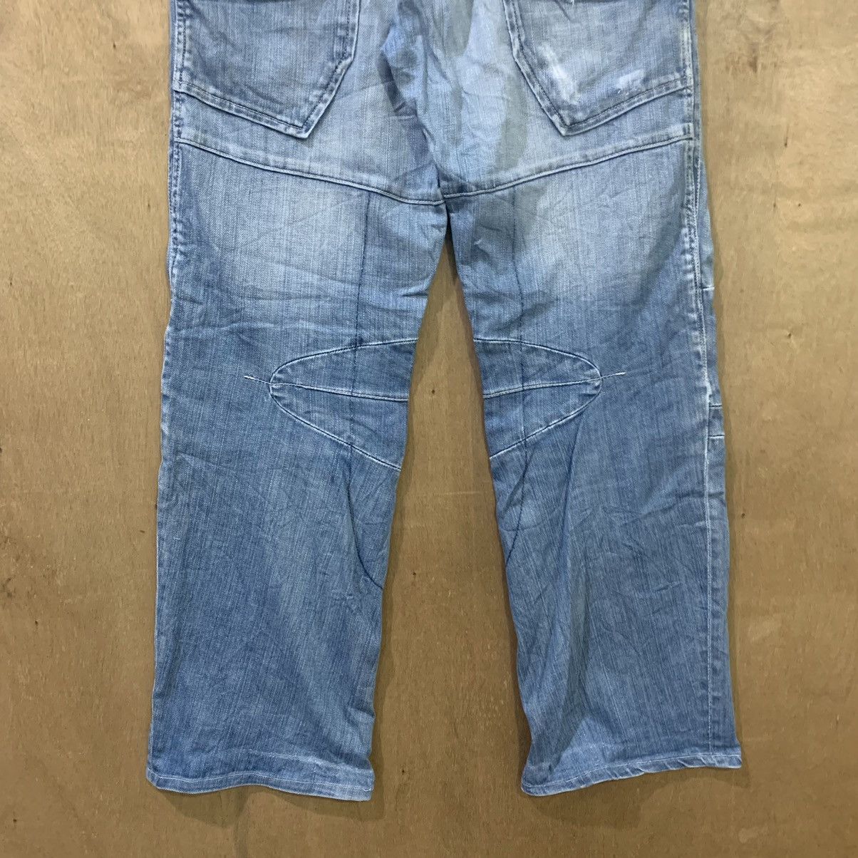 Avirex AVIREX USA Airforce Patchwork Boro Double Knee Denim Jeans Size US 31 - 13 Thumbnail