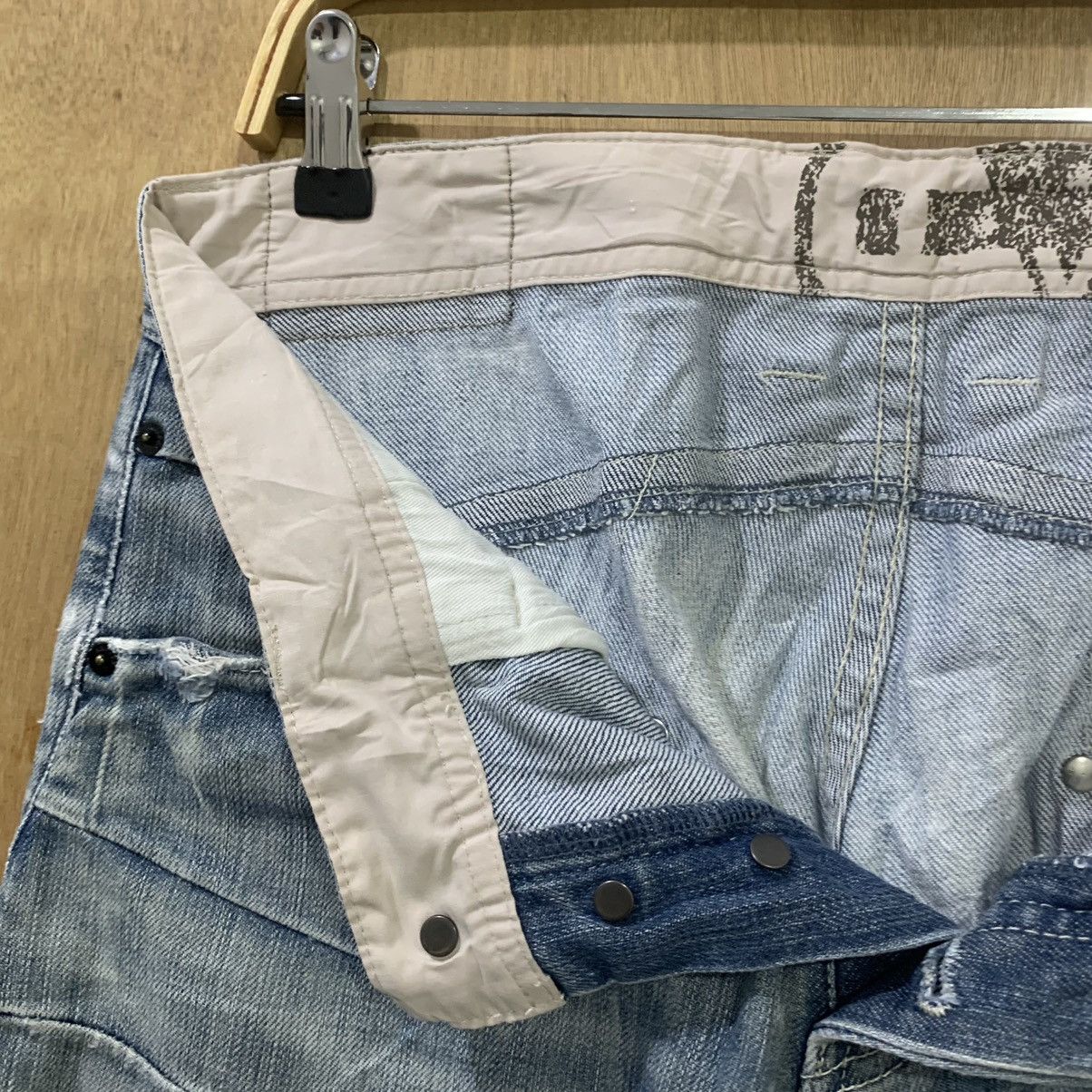 Avirex AVIREX USA Airforce Patchwork Boro Double Knee Denim Jeans Size US 31 - 20 Thumbnail