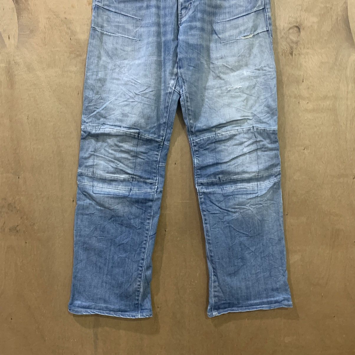 Avirex AVIREX USA Airforce Patchwork Boro Double Knee Denim Jeans Size US 31 - 5 Thumbnail