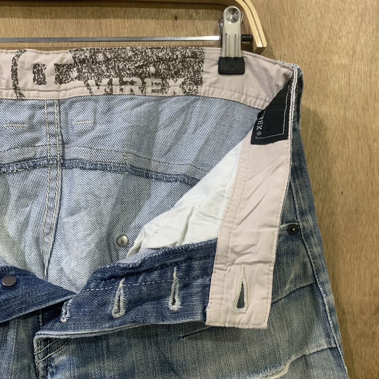 Avirex AVIREX USA Airforce Patchwork Boro Double Knee Denim Jeans Size US 31 - 21 Thumbnail