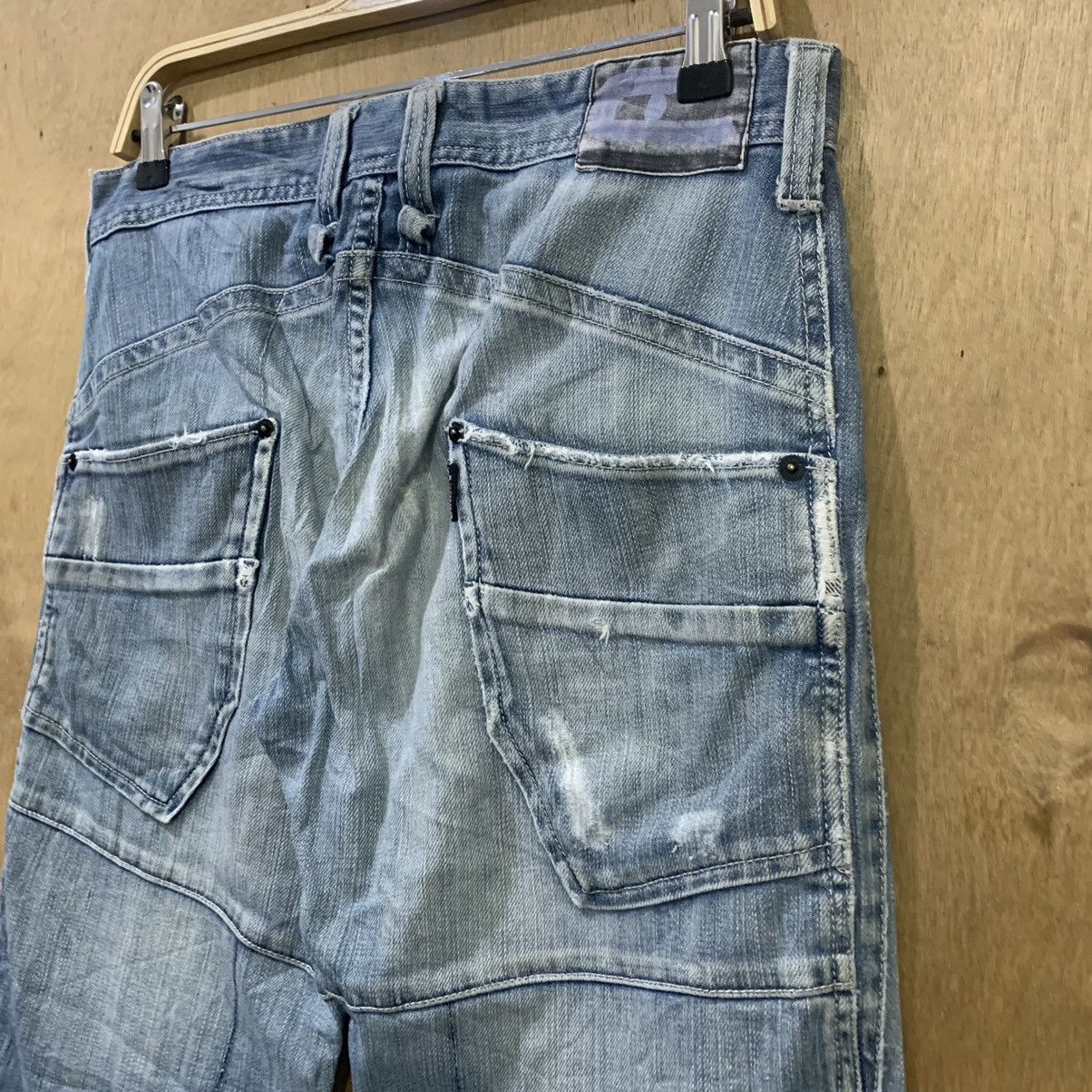 Avirex AVIREX USA Airforce Patchwork Boro Double Knee Denim Jeans Size US 31 - 15 Thumbnail