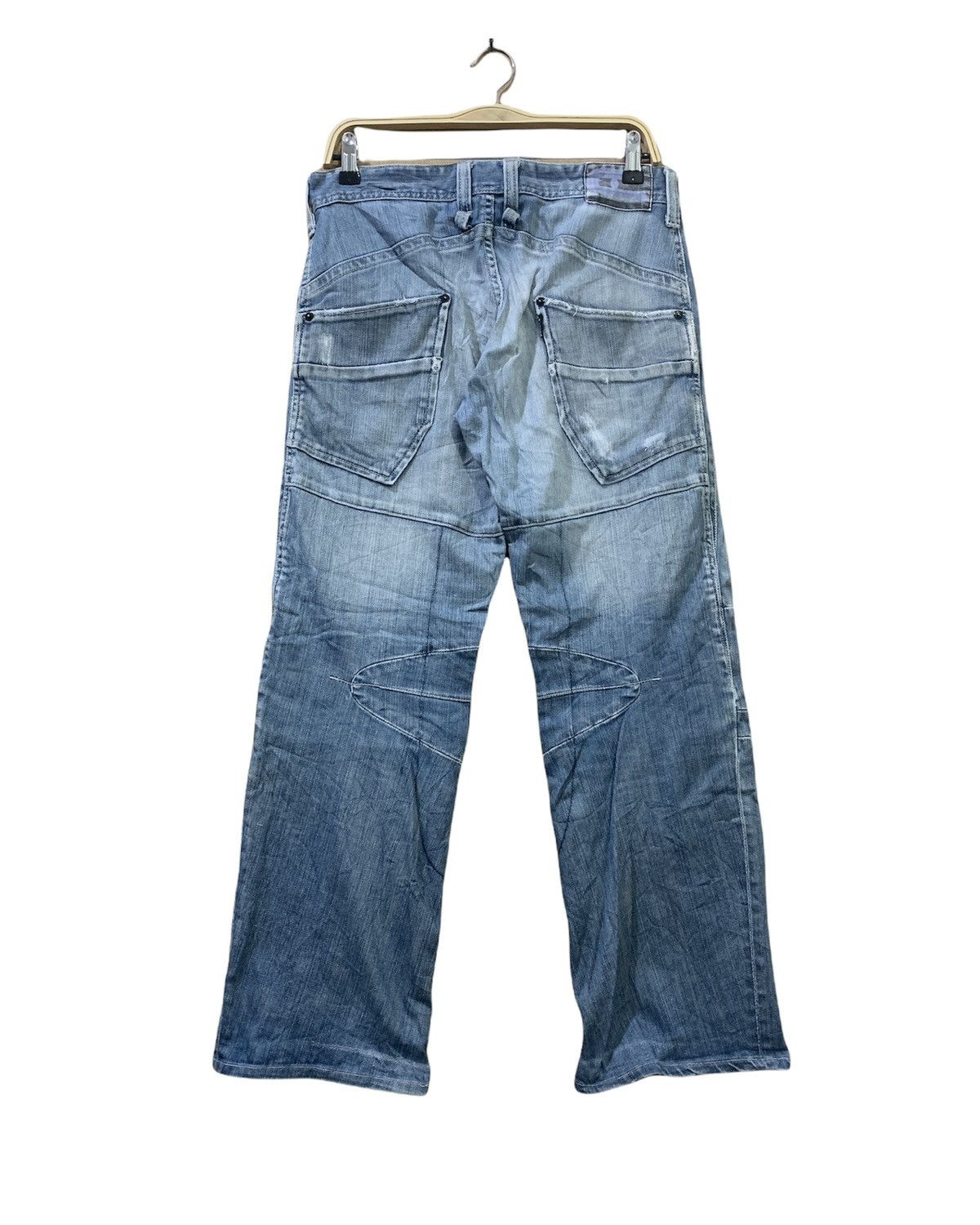 Avirex AVIREX USA Airforce Patchwork Boro Double Knee Denim Jeans Size US 31 - 2 Thumbnail