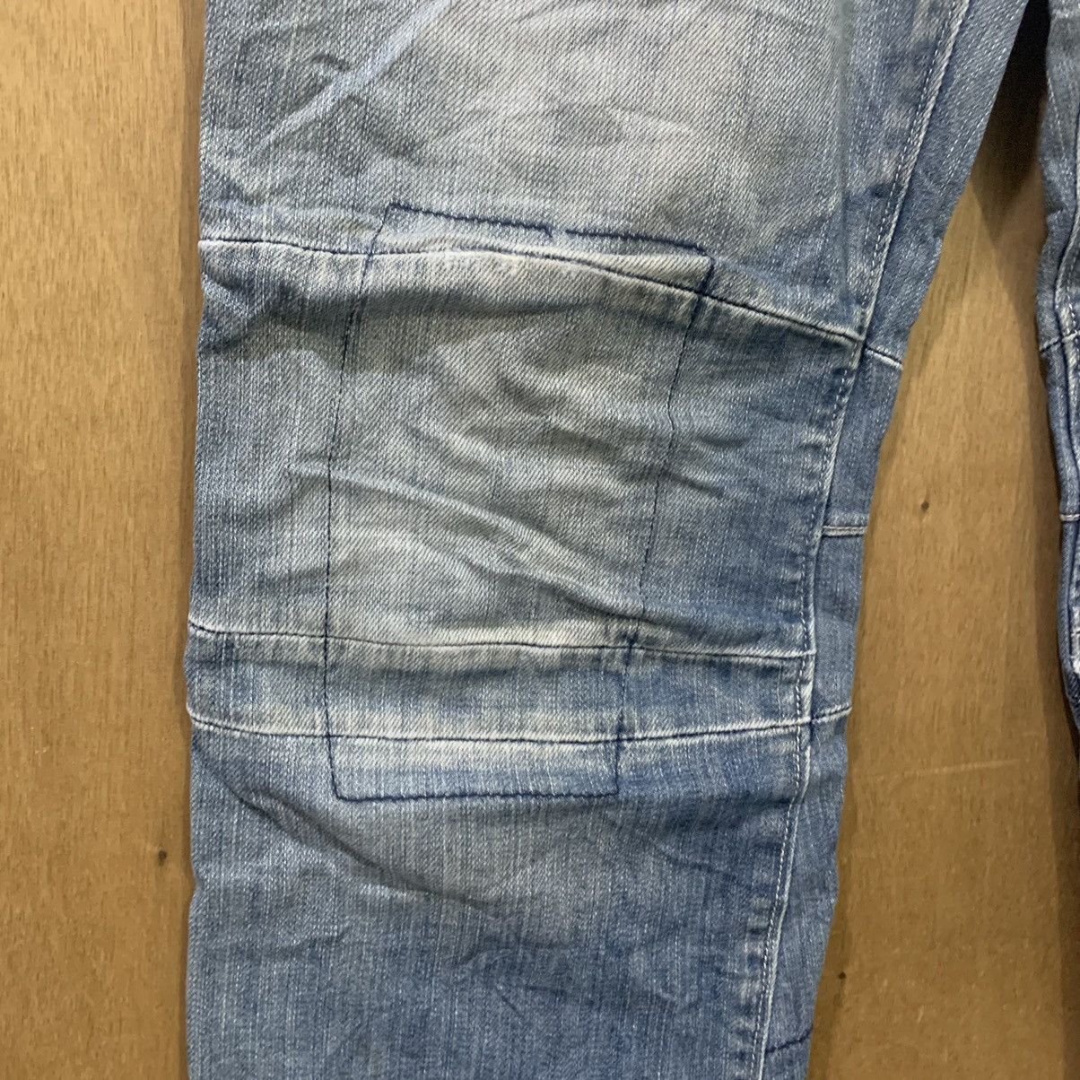 Avirex AVIREX USA Airforce Patchwork Boro Double Knee Denim Jeans Size US 31 - 6 Thumbnail