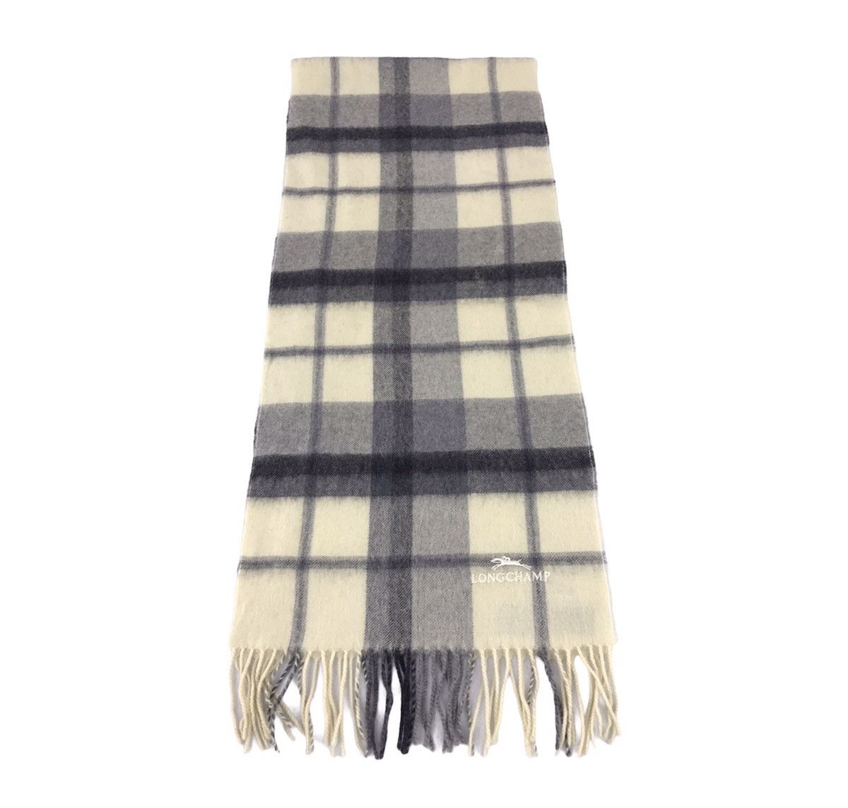 Longchamp × Other × Vintage Vintage Longchamp Parisl Muffler Scarf Luxury Plaid Checked Size ONE SIZE - 2 Thumbnail
