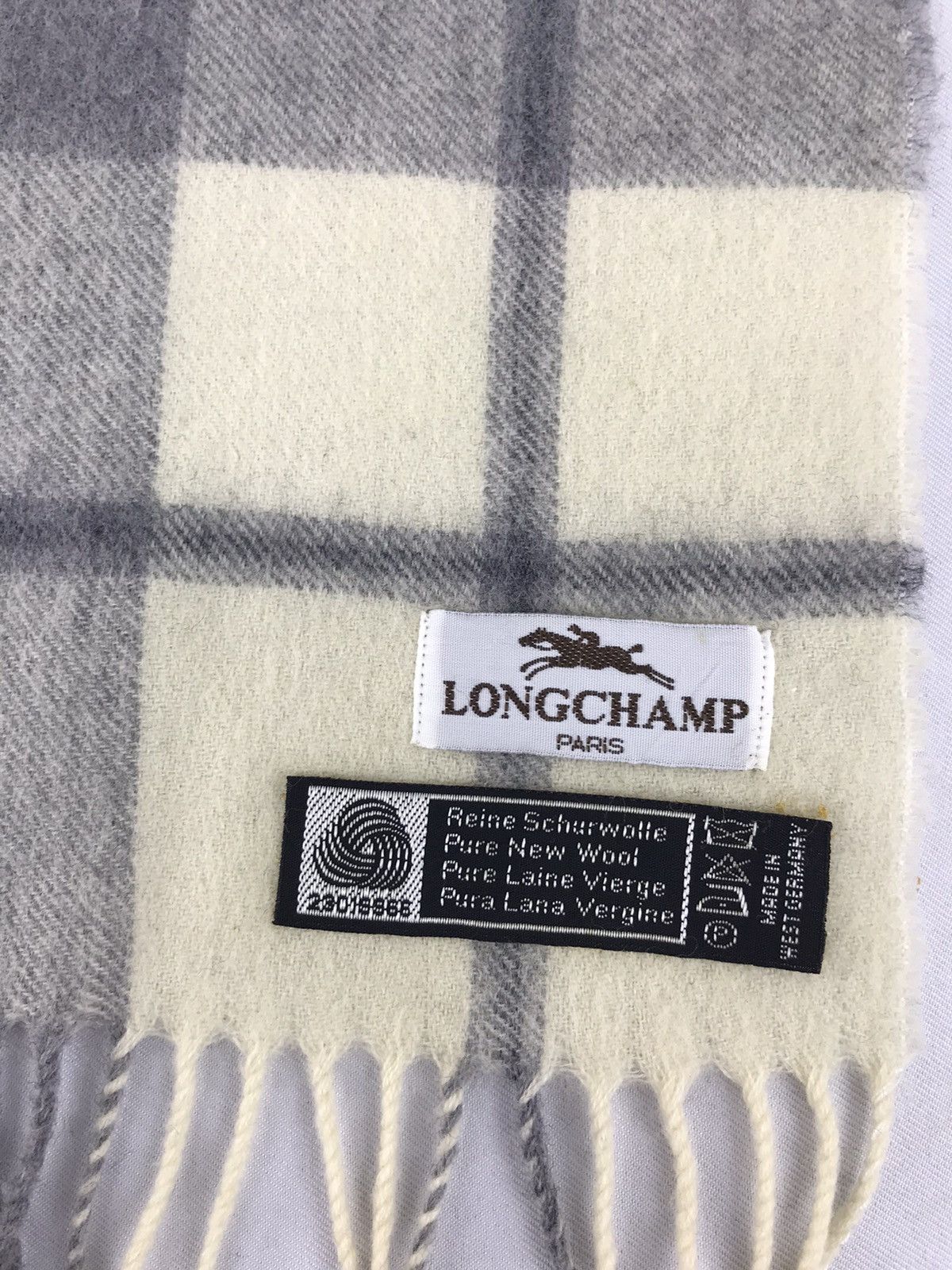 Longchamp × Other × Vintage Vintage Longchamp Parisl Muffler Scarf Luxury Plaid Checked Size ONE SIZE - 4 Thumbnail