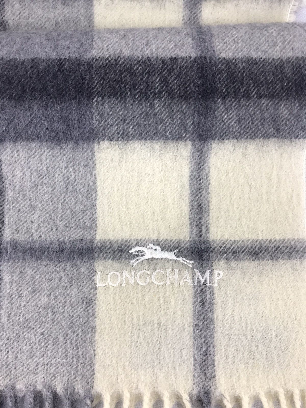 Longchamp × Other × Vintage Vintage Longchamp Parisl Muffler Scarf Luxury Plaid Checked Size ONE SIZE - 3 Thumbnail