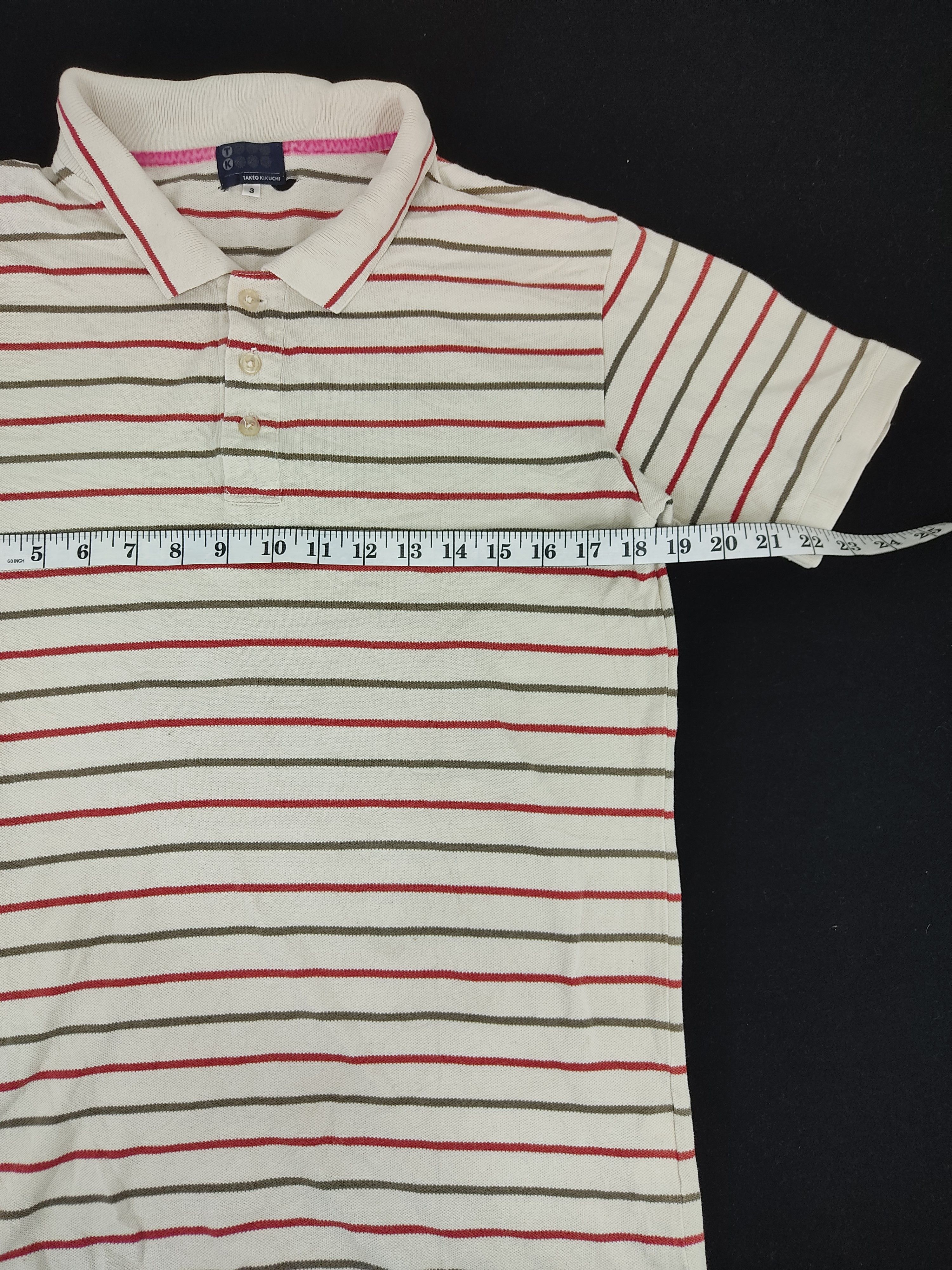 Takeo Kikuchi TK Takeo Kikuchi Polo Tee T-shirt Striped Design Size US S / EU 44-46 / 1 - 6 Thumbnail