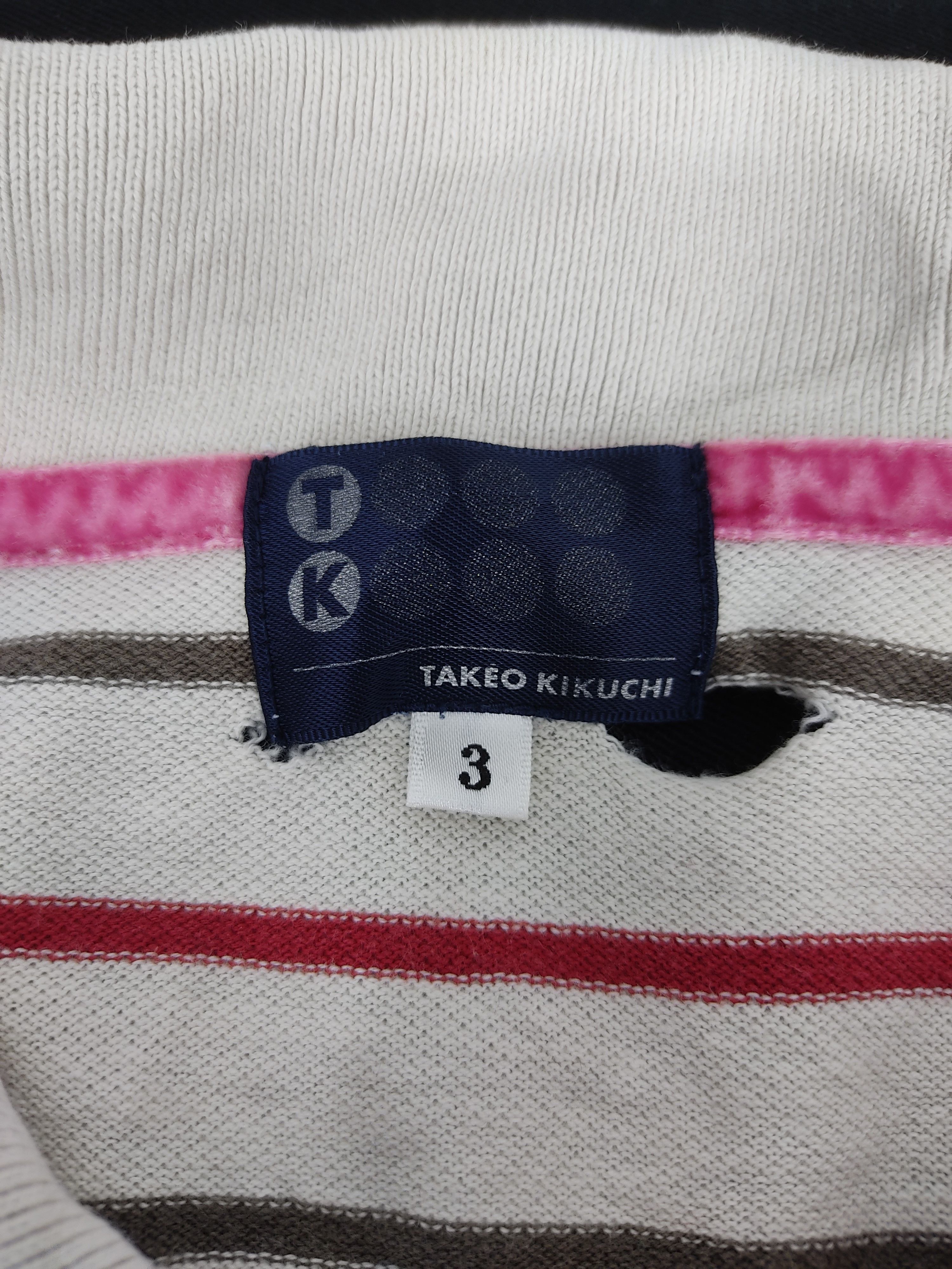 Takeo Kikuchi TK Takeo Kikuchi Polo Tee T-shirt Striped Design Size US S / EU 44-46 / 1 - 2 Thumbnail