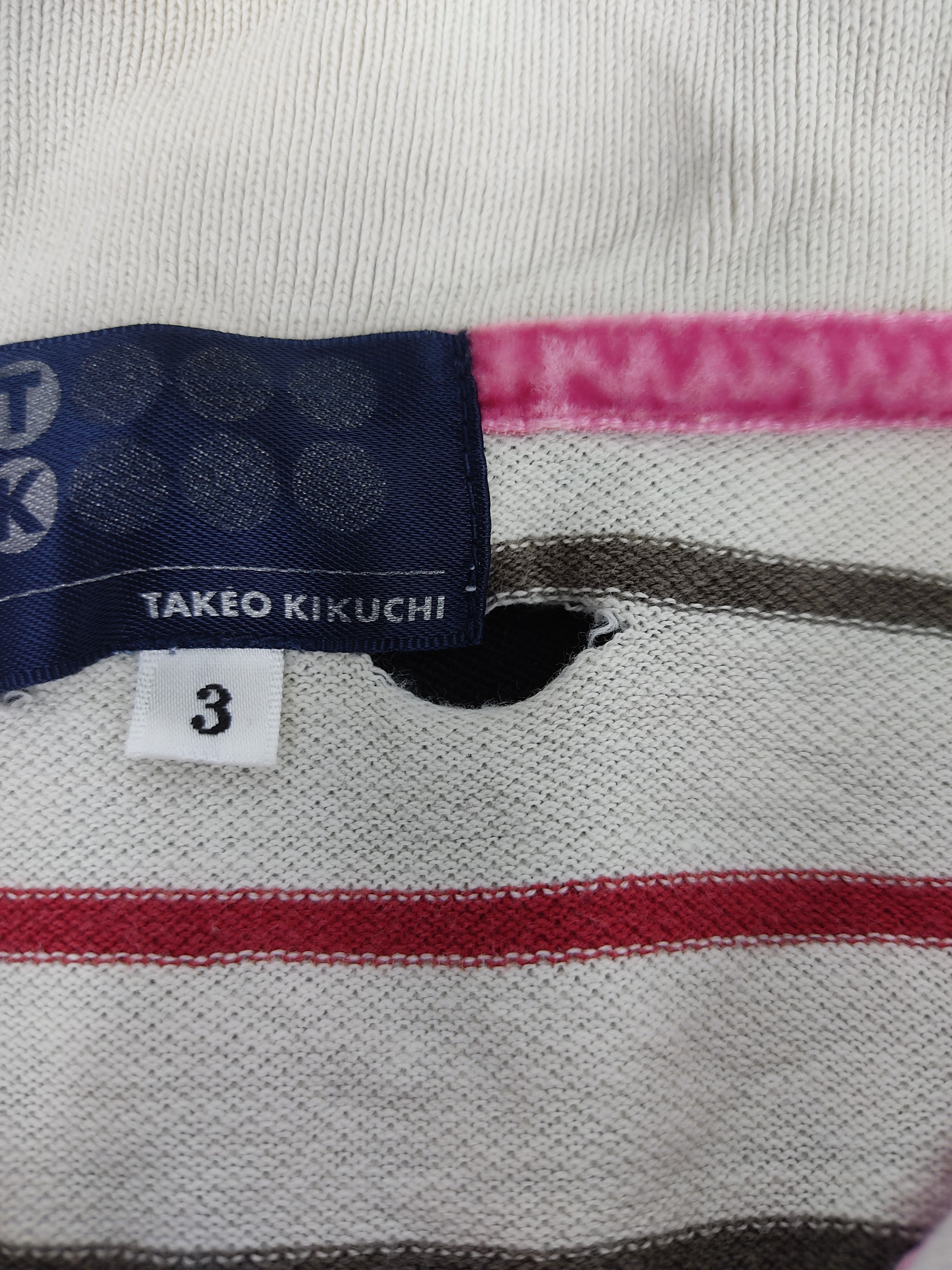 Takeo Kikuchi TK Takeo Kikuchi Polo Tee T-shirt Striped Design Size US S / EU 44-46 / 1 - 8 Thumbnail