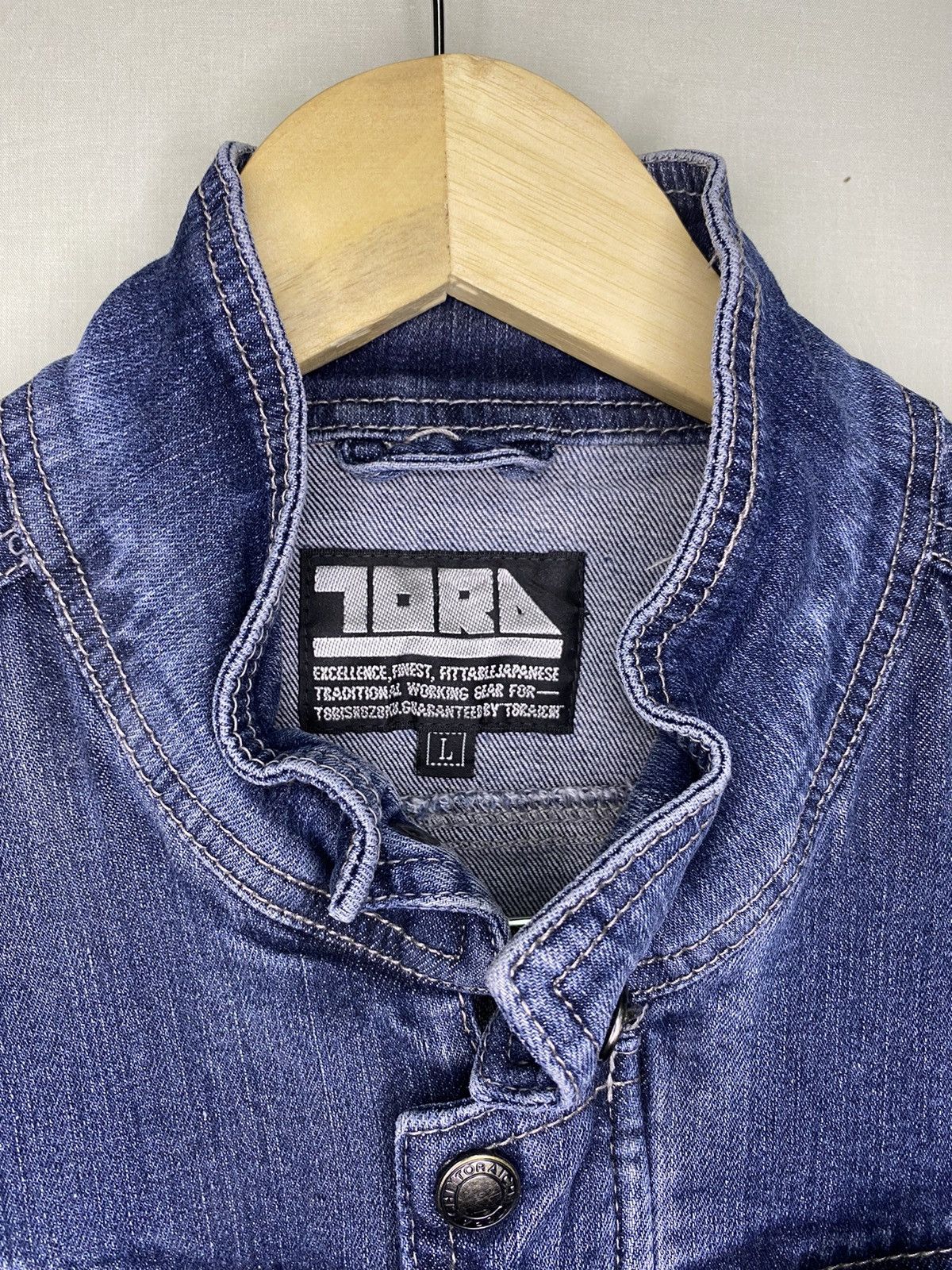 Japanese Brand Tora Biker Jacket Style Distressed Size US L / EU 52-54 / 3 - 4 Thumbnail