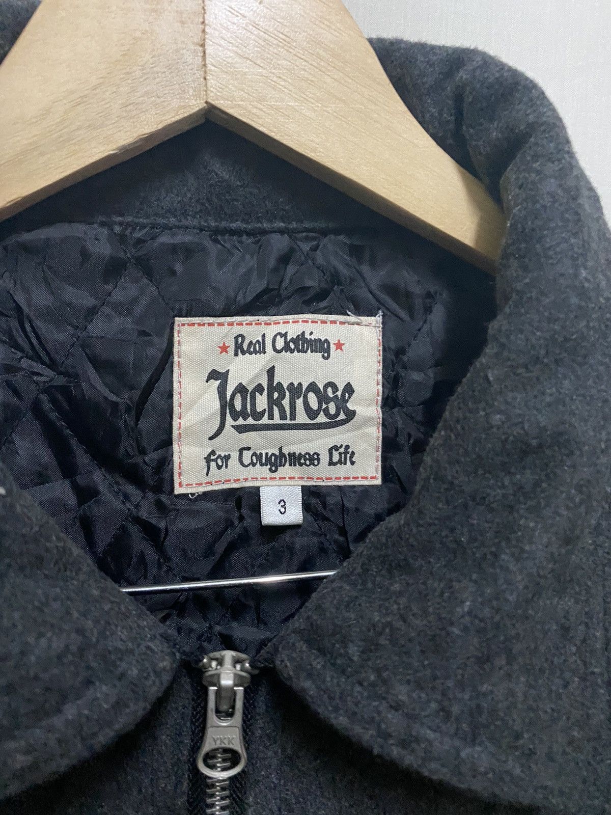 Japanese Brand Jack Rose Biker Jacker Zipper Wool Size US L / EU 52-54 / 3 - 5 Thumbnail