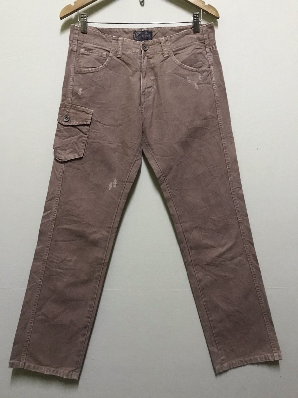 Blue Blue Japan × Japanese Brand Blue Blue Japan Brand Side Pocket Distressed Pants Size US 30 / EU 46 - 1 Thumbnail