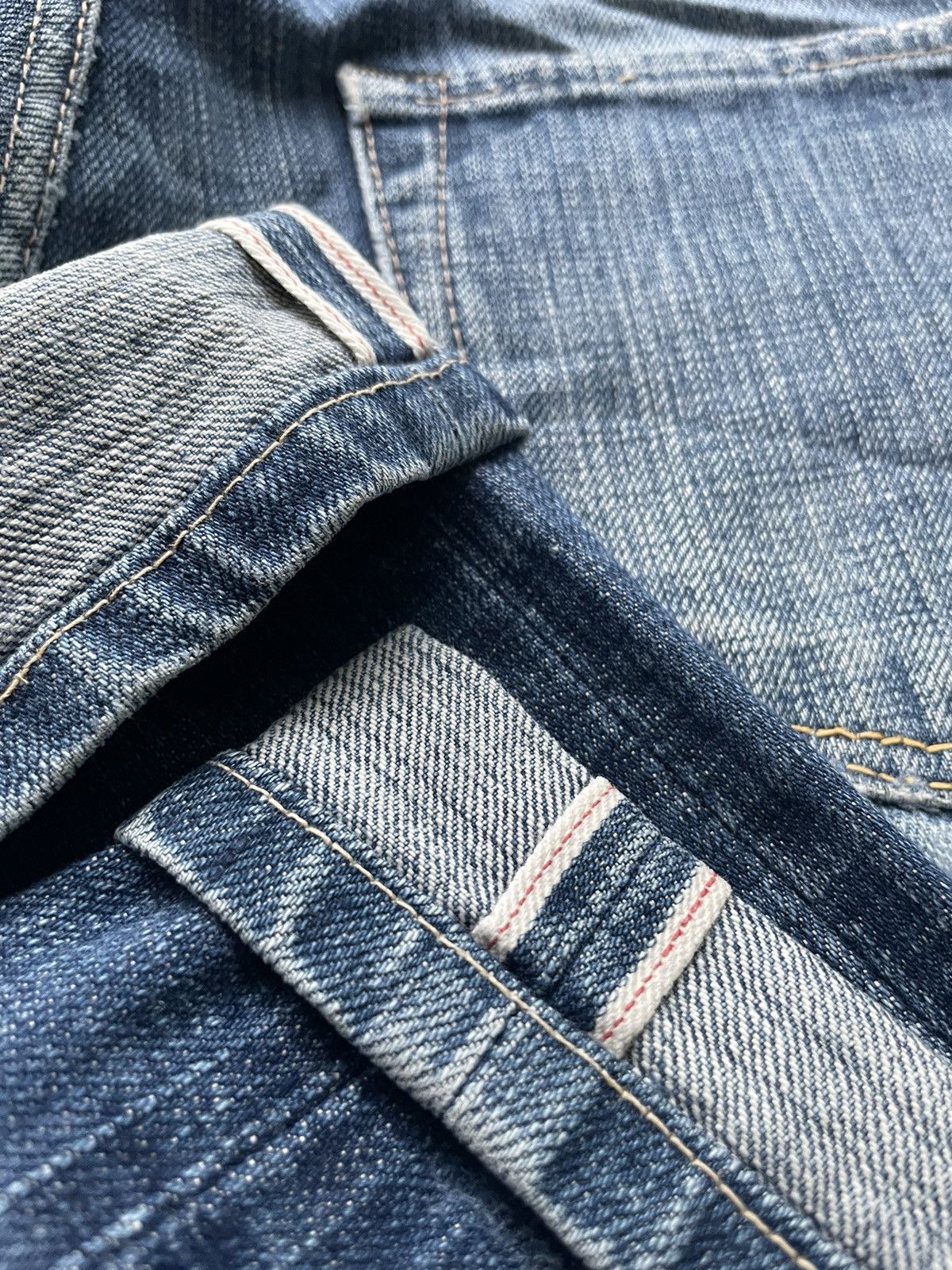 Japanese Brand Domingo Vintage Selvedge Aging Faded Distressed Denim Size US 27 - 14 Thumbnail