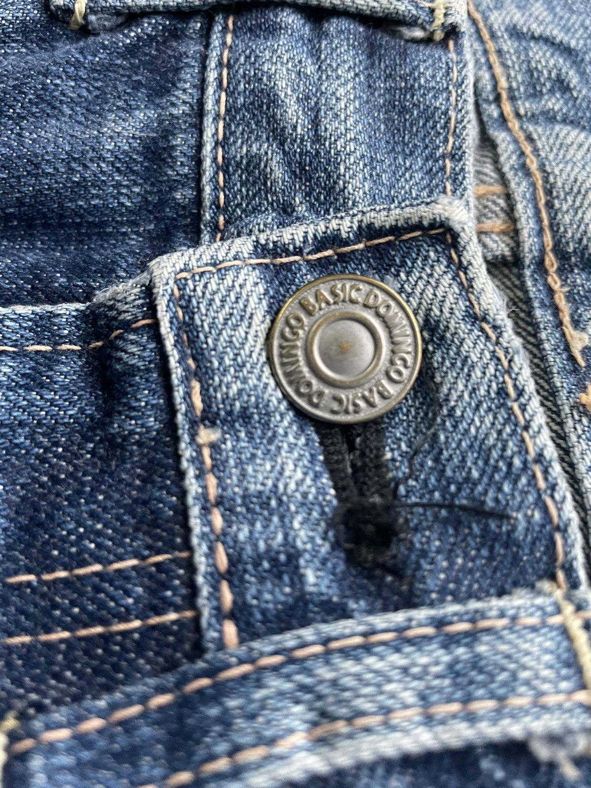 Japanese Brand Domingo Vintage Selvedge Aging Faded Distressed Denim Size US 27 - 18 Thumbnail
