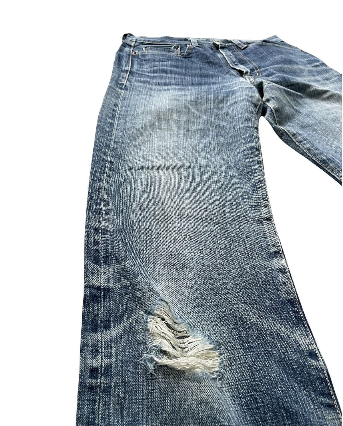 Japanese Brand Domingo Vintage Selvedge Aging Faded Distressed Denim Size US 27 - 5 Thumbnail