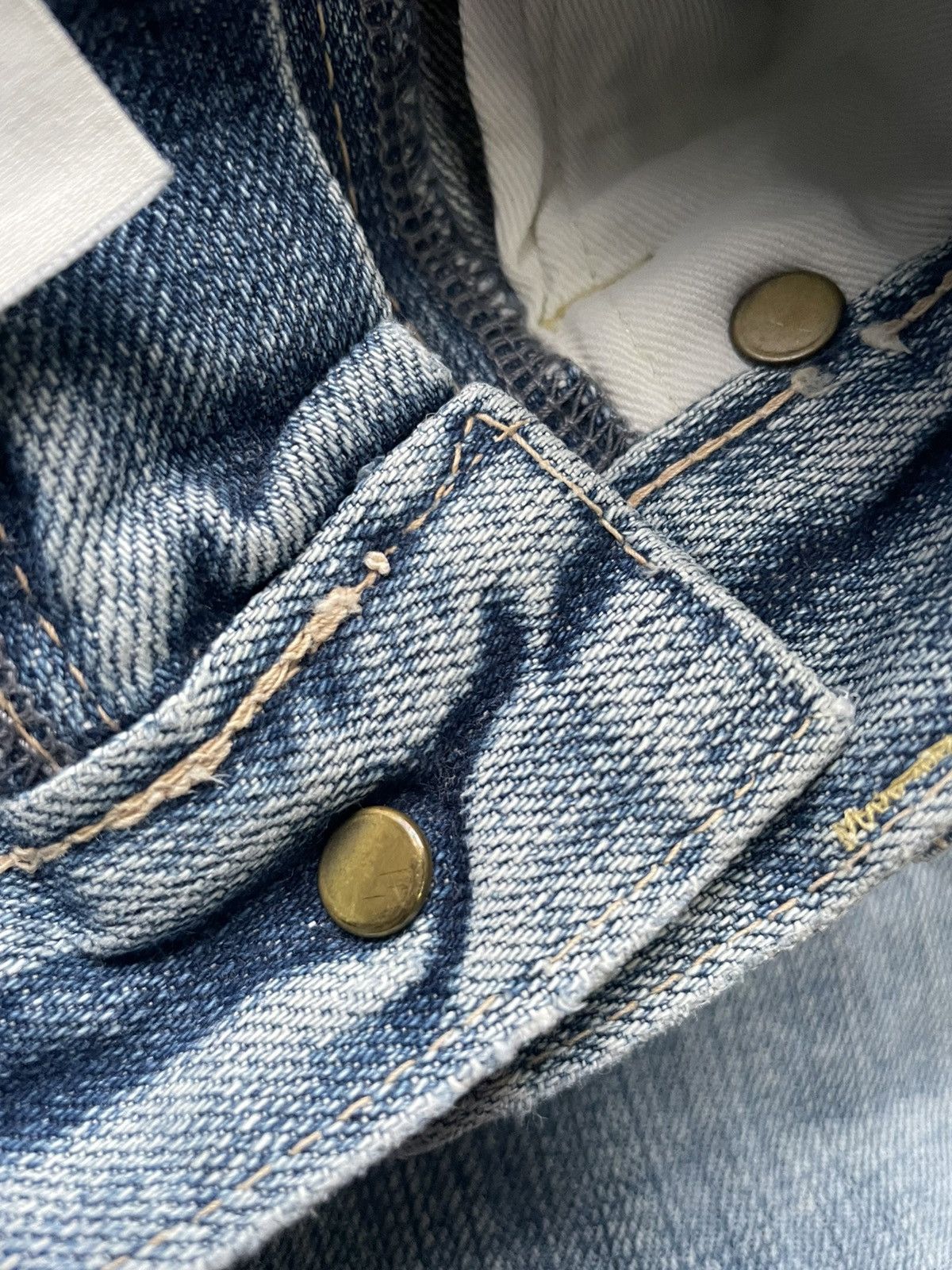 Japanese Brand Domingo Vintage Selvedge Aging Faded Distressed Denim Size US 27 - 16 Thumbnail