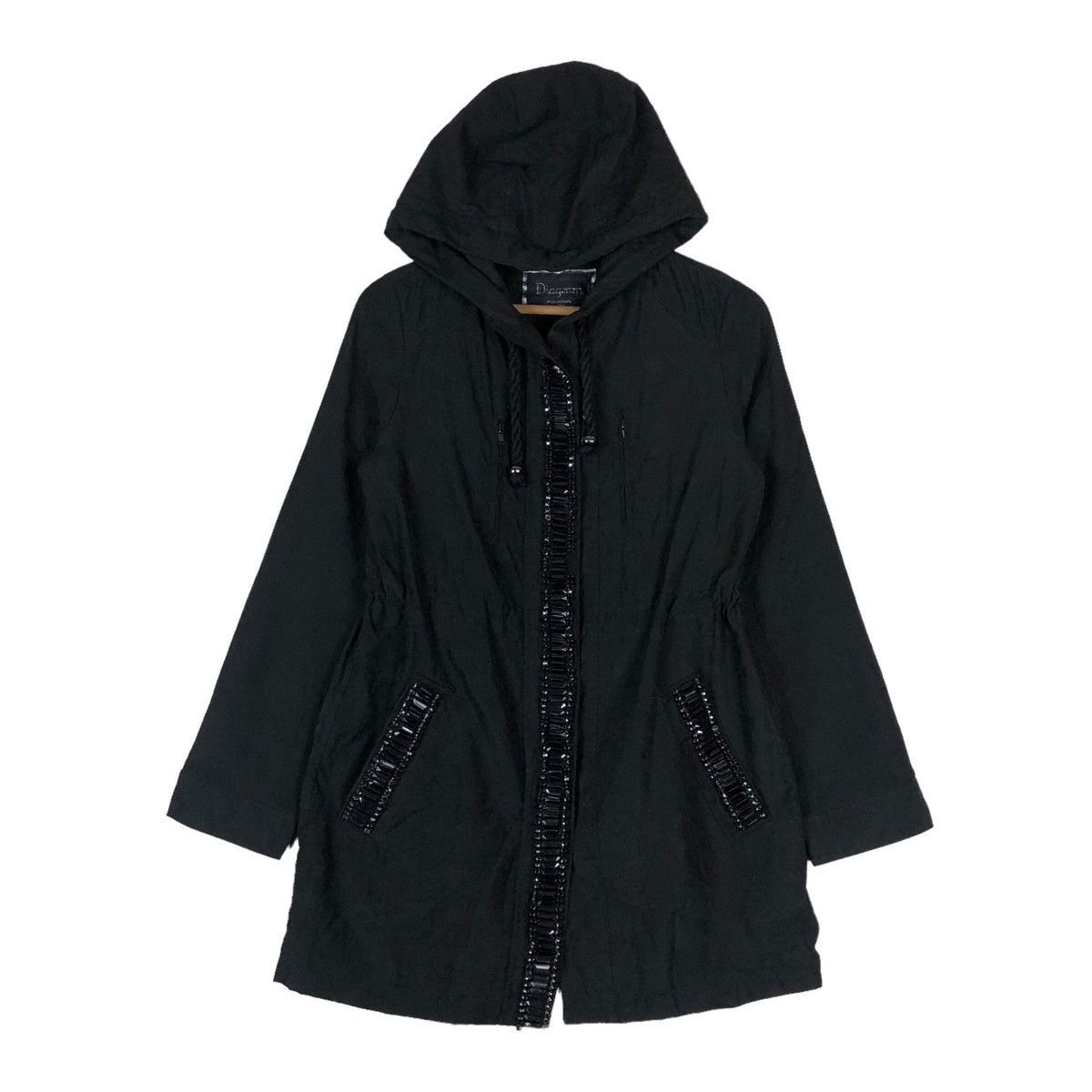 image of Avant Garde x Diagrams Diagram Grace Continental Windbreaker in Black, Women's (Size XS)