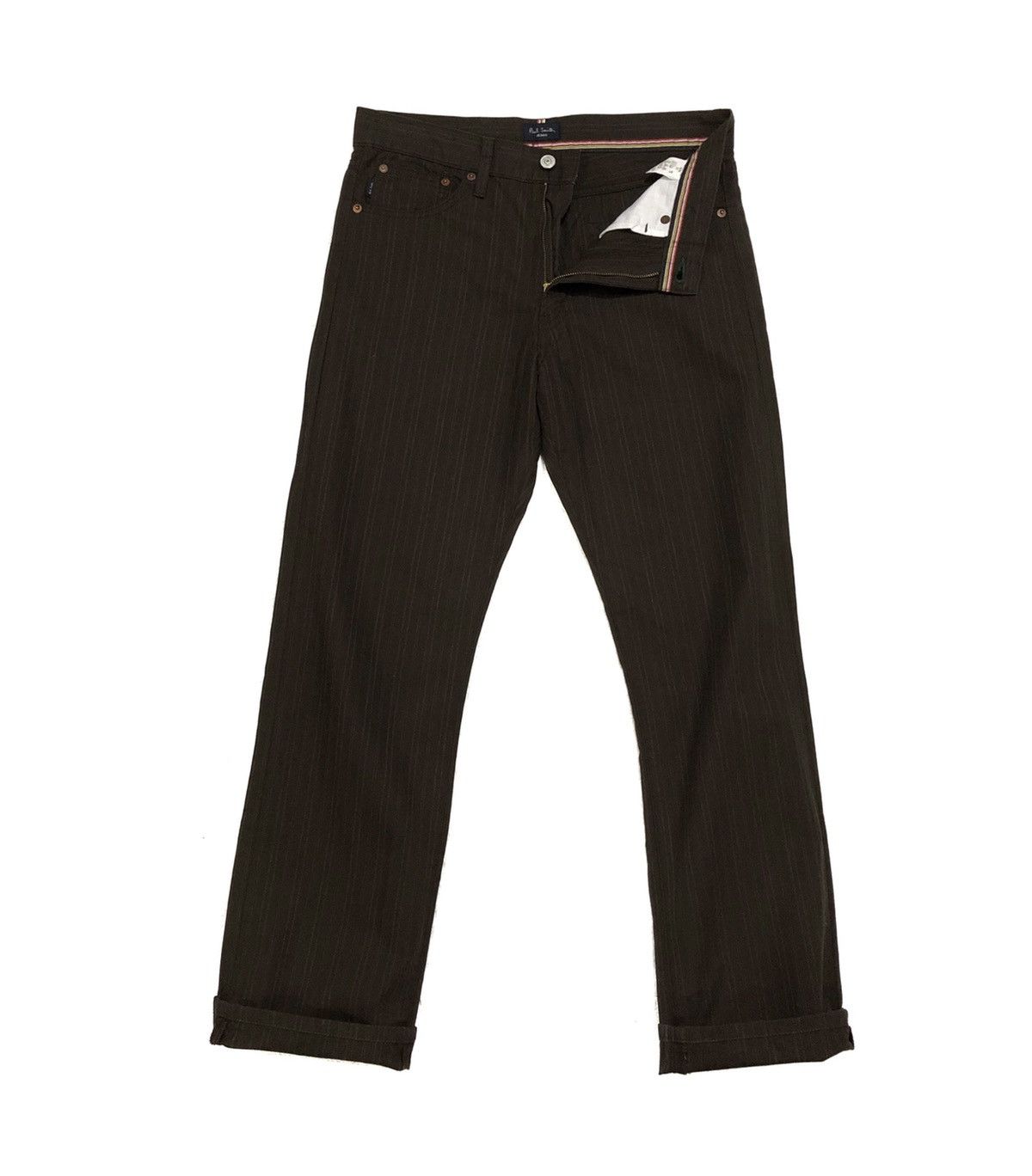 Paul Smith 🔥Paul Smith Black Stripe Denim Penstripe Jeans Size US 31 - 1 Thumbnail