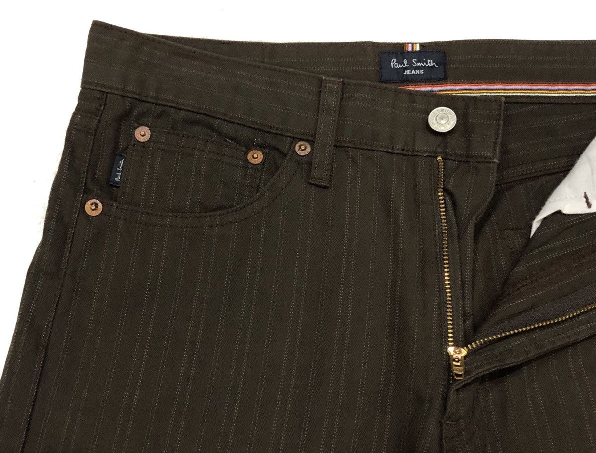 Paul Smith 🔥Paul Smith Black Stripe Denim Penstripe Jeans Size US 31 - 2 Thumbnail