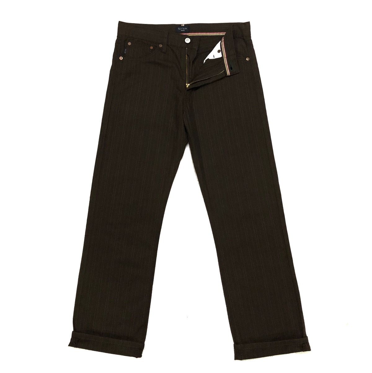 Paul Smith 🔥Paul Smith Black Stripe Denim Penstripe Jeans Size US 31 - 15 Thumbnail